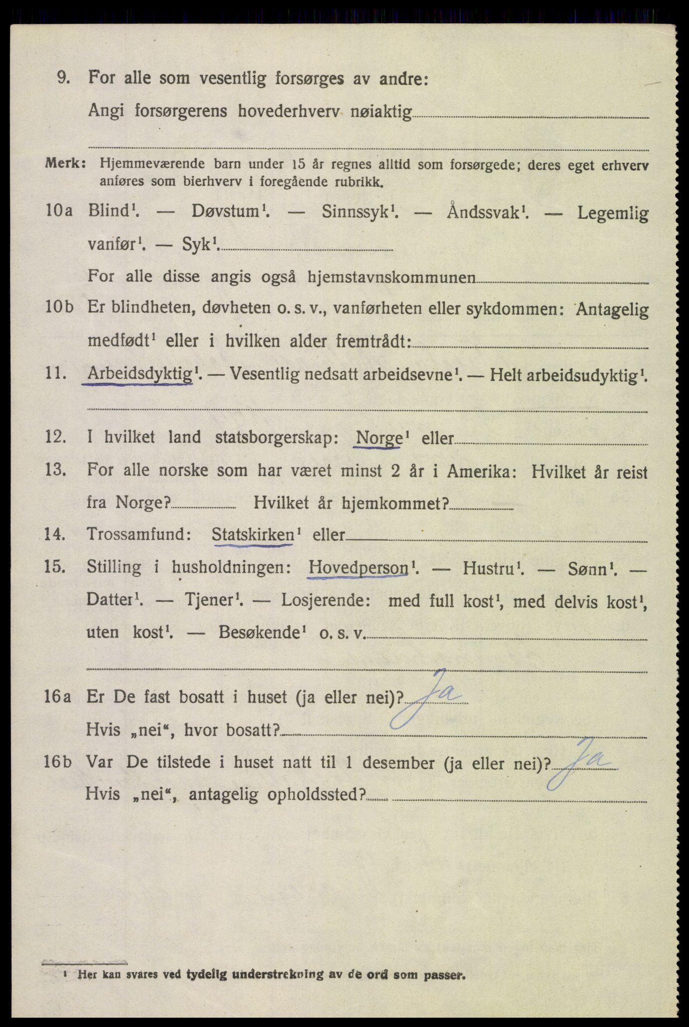 SAH, 1920 census for Torpa, 1920, p. 3980