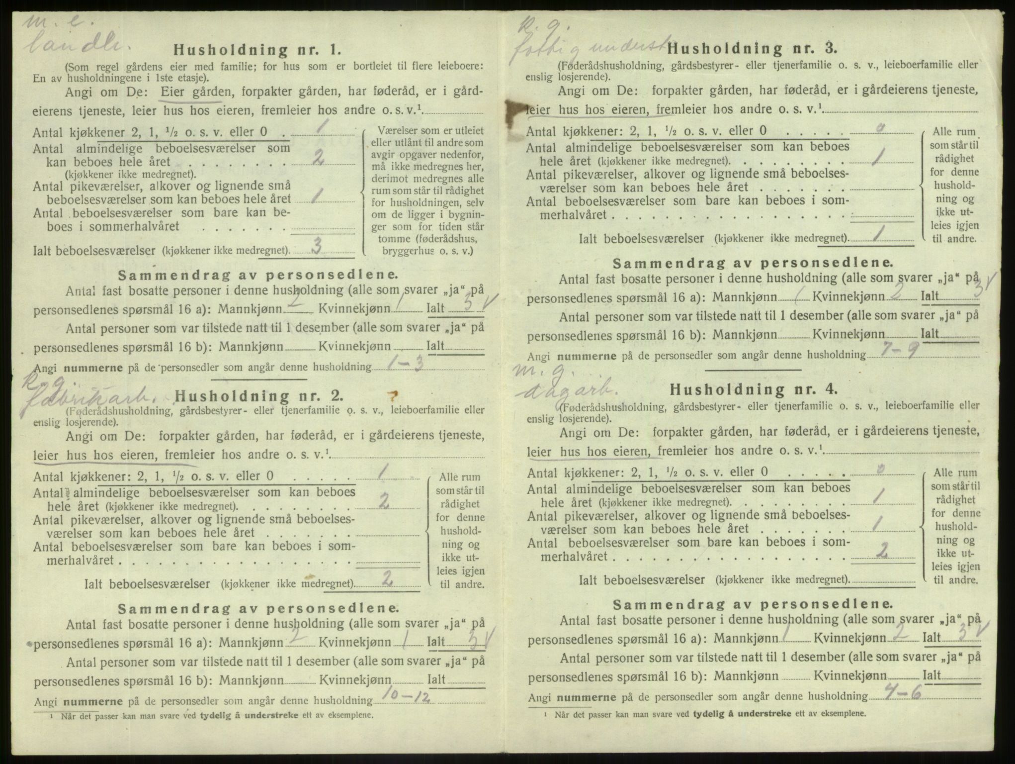 SAB, 1920 census for Askvoll, 1920, p. 148