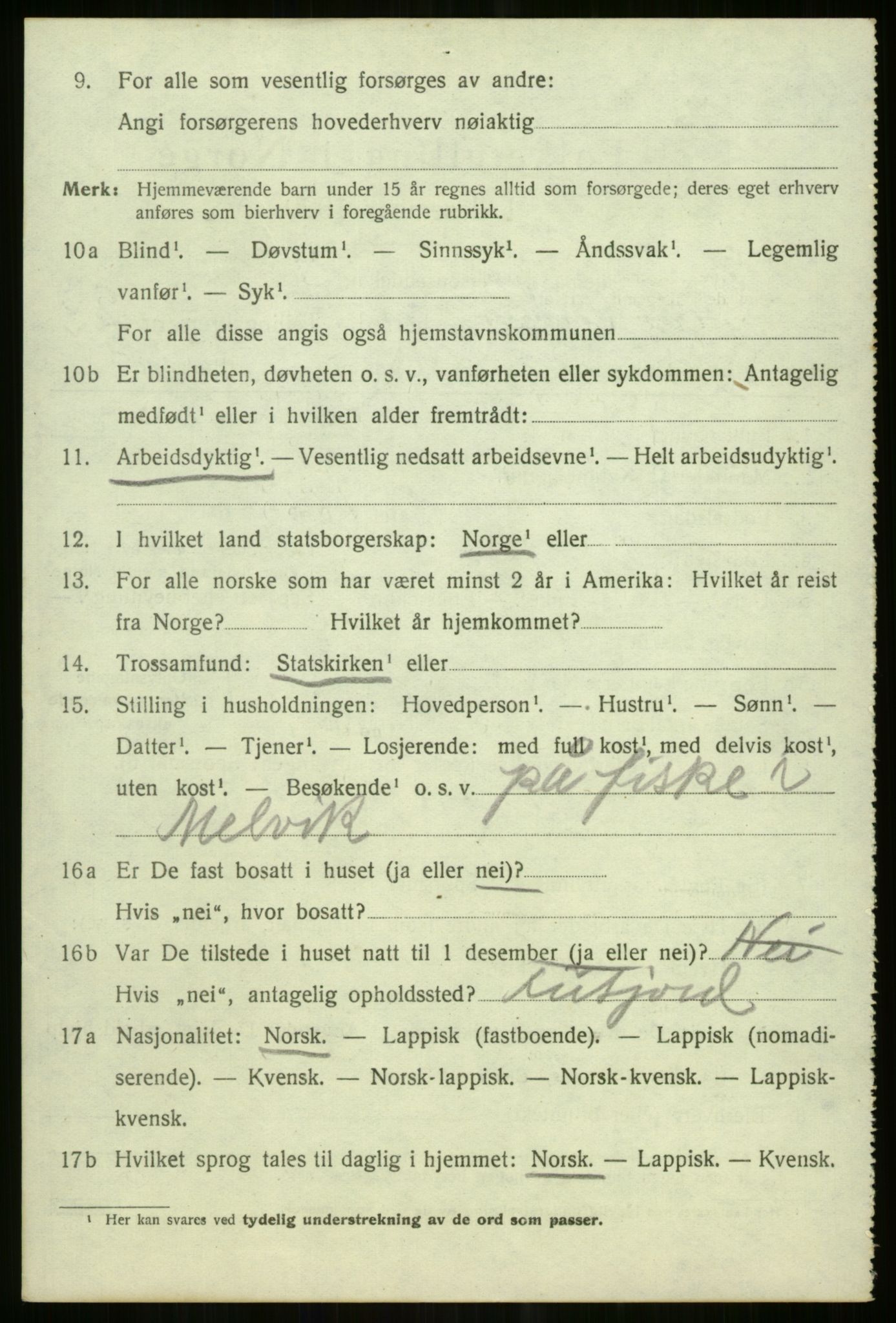 SATØ, 1920 census for Tromsøysund, 1920, p. 11623