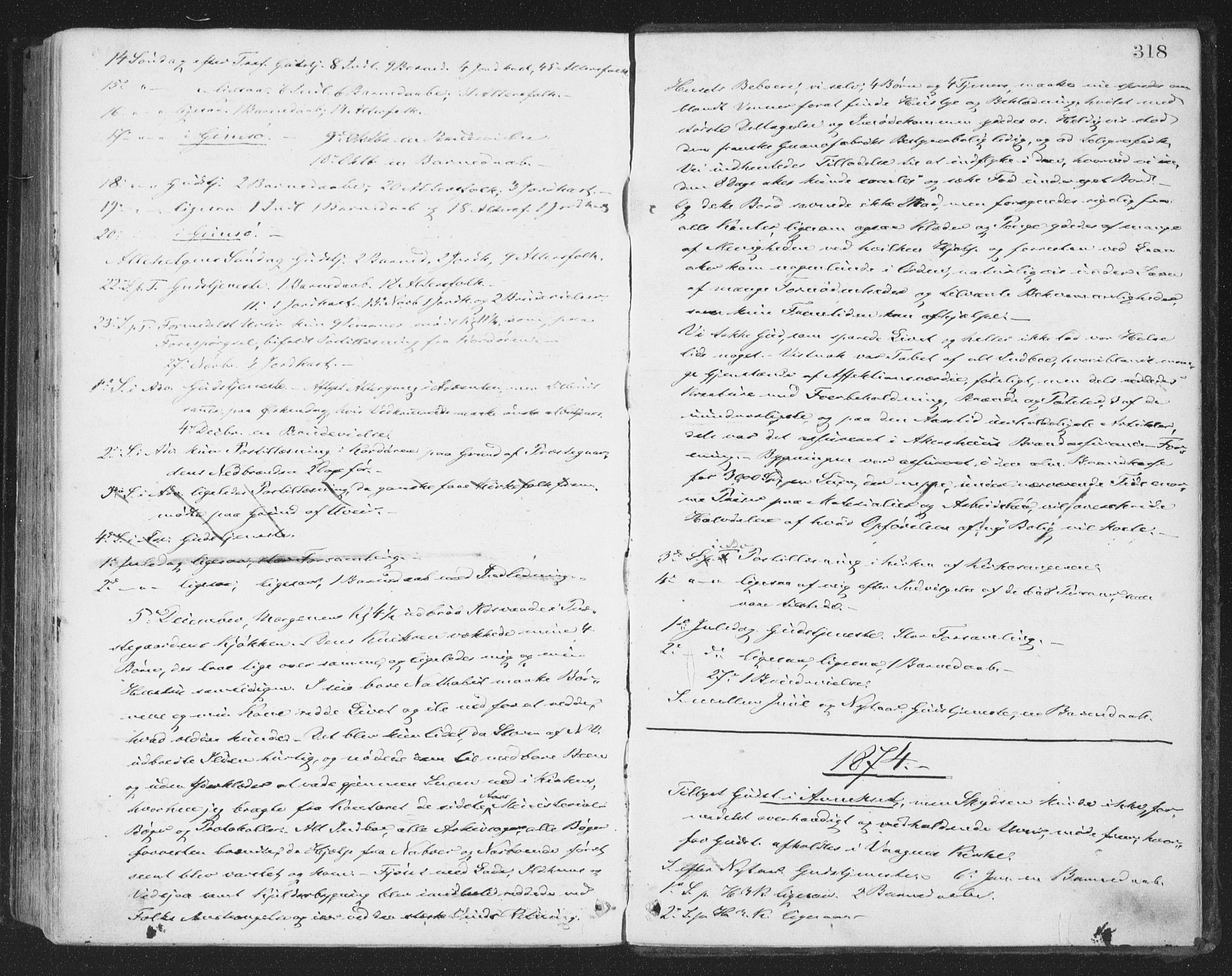 Ministerialprotokoller, klokkerbøker og fødselsregistre - Nordland, SAT/A-1459/874/L1057: Parish register (official) no. 874A01, 1866-1877, p. 318