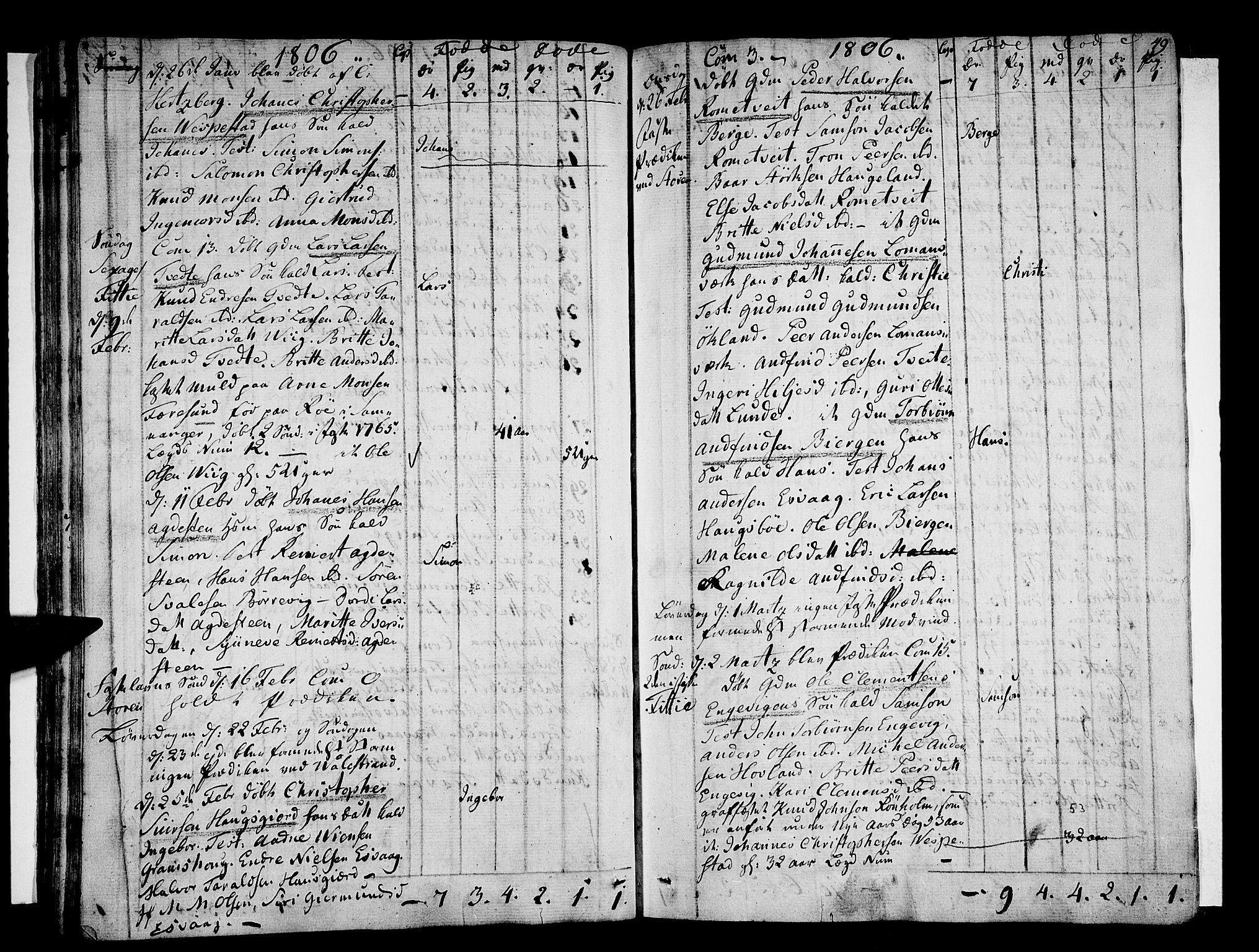 Stord sokneprestembete, AV/SAB-A-78201/H/Haa: Parish register (official) no. A 4, 1800-1815, p. 49