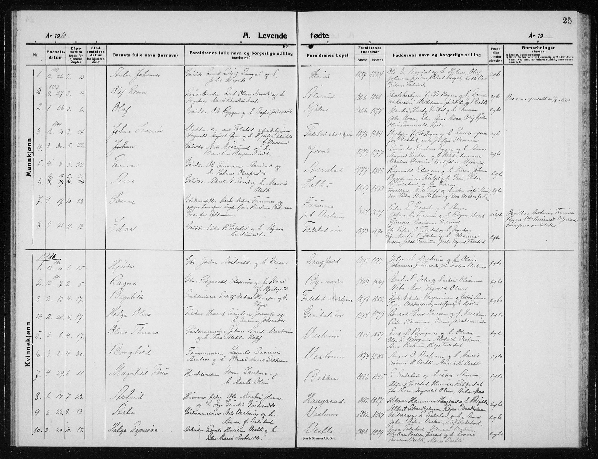 Ministerialprotokoller, klokkerbøker og fødselsregistre - Nord-Trøndelag, SAT/A-1458/719/L0180: Parish register (copy) no. 719C01, 1878-1940, p. 25