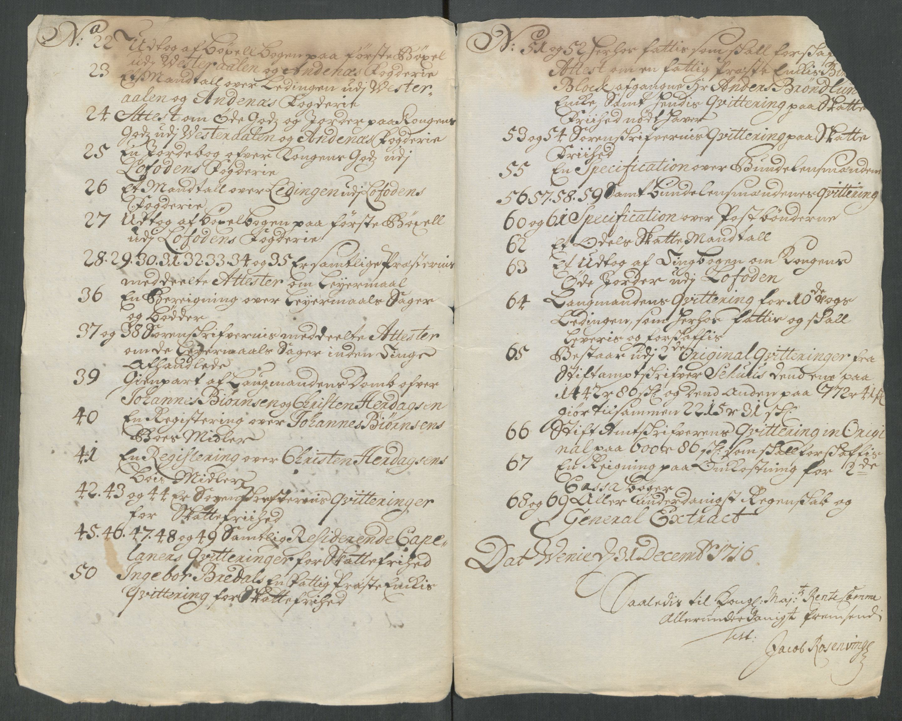 Rentekammeret inntil 1814, Reviderte regnskaper, Fogderegnskap, AV/RA-EA-4092/R67/L4682: Fogderegnskap Vesterålen, Andenes og Lofoten, 1716, p. 30