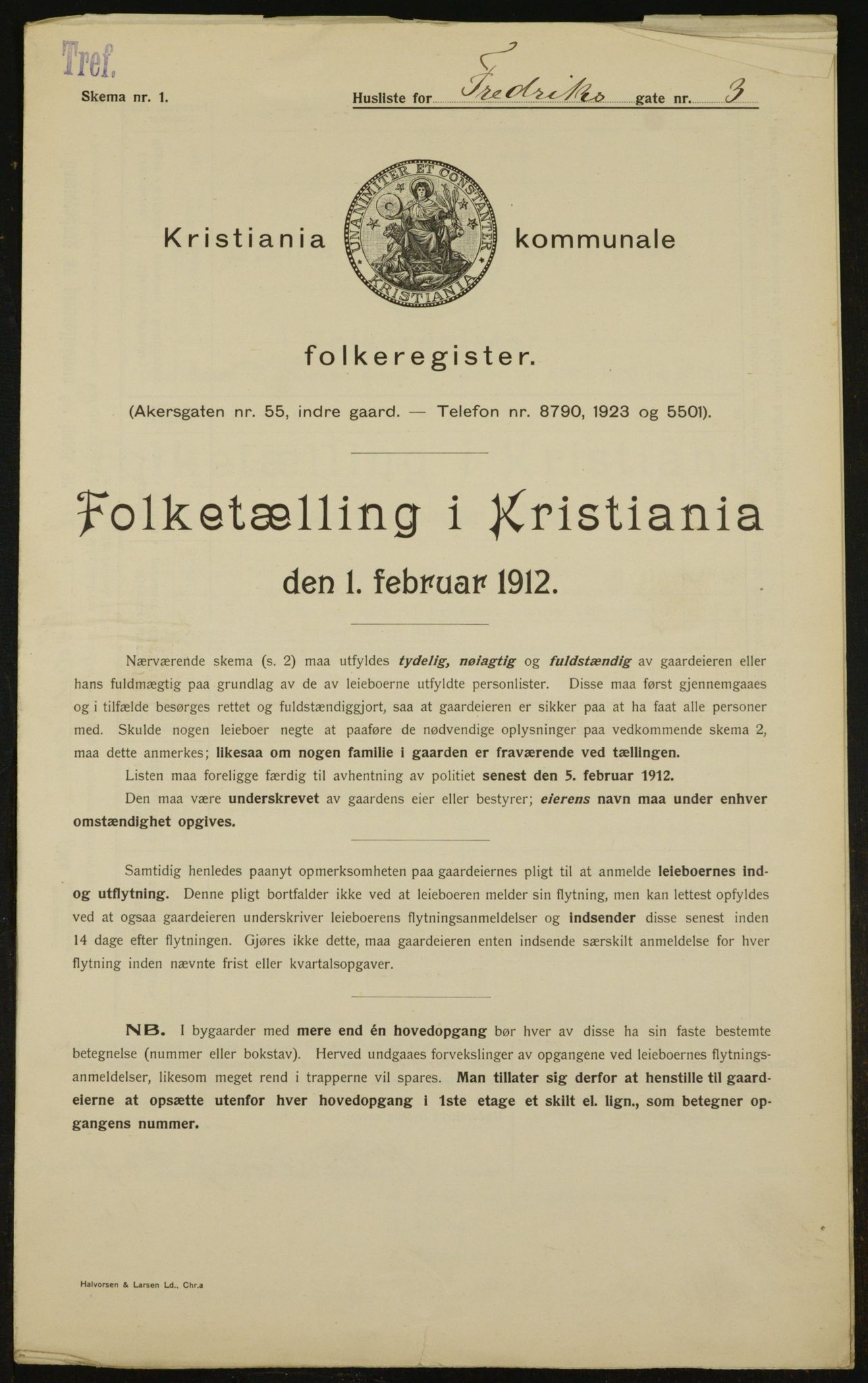 OBA, Municipal Census 1912 for Kristiania, 1912, p. 26610