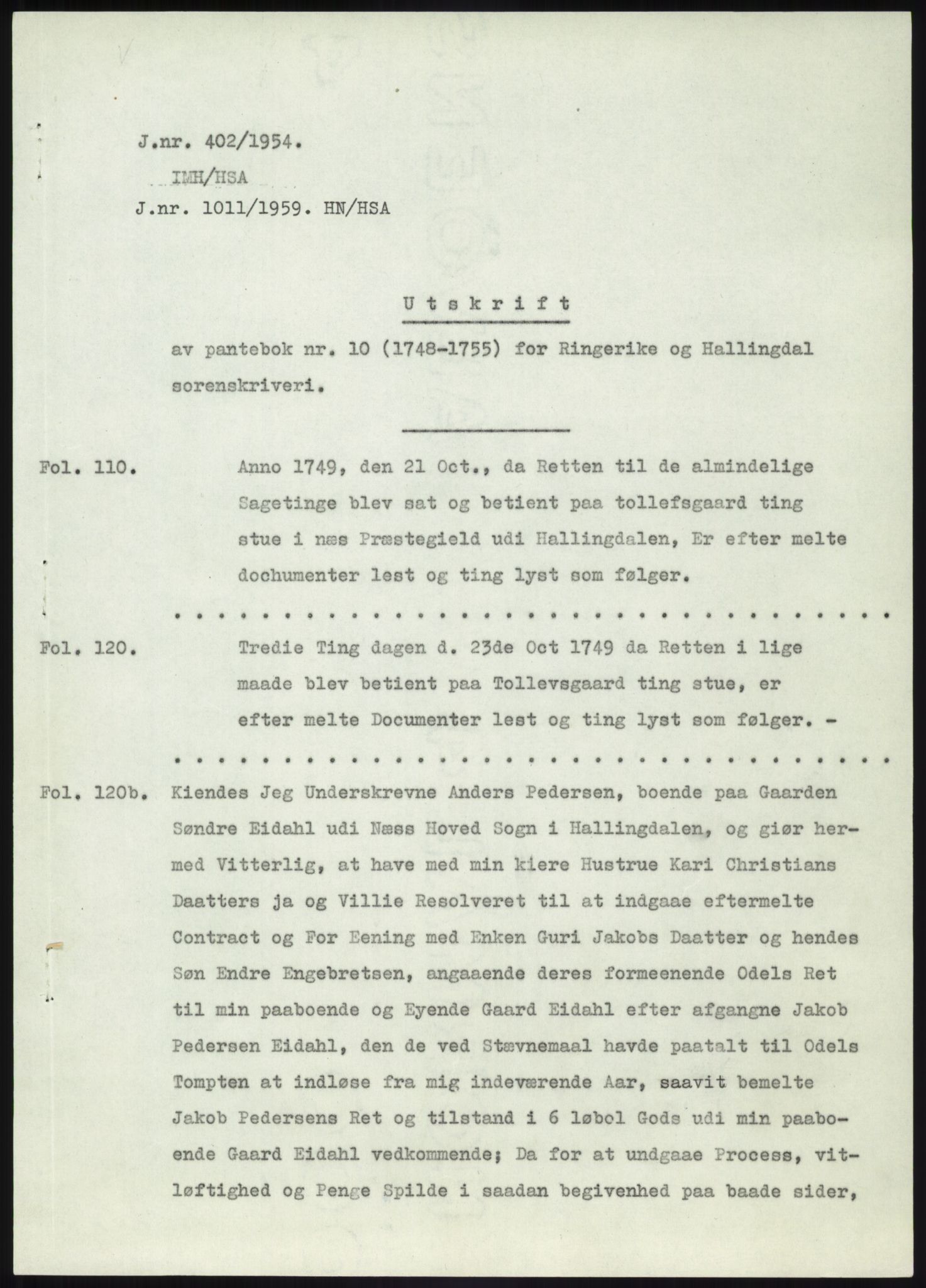 Statsarkivet i Kongsberg, SAKO/A-0001, 1944-1954, p. 33