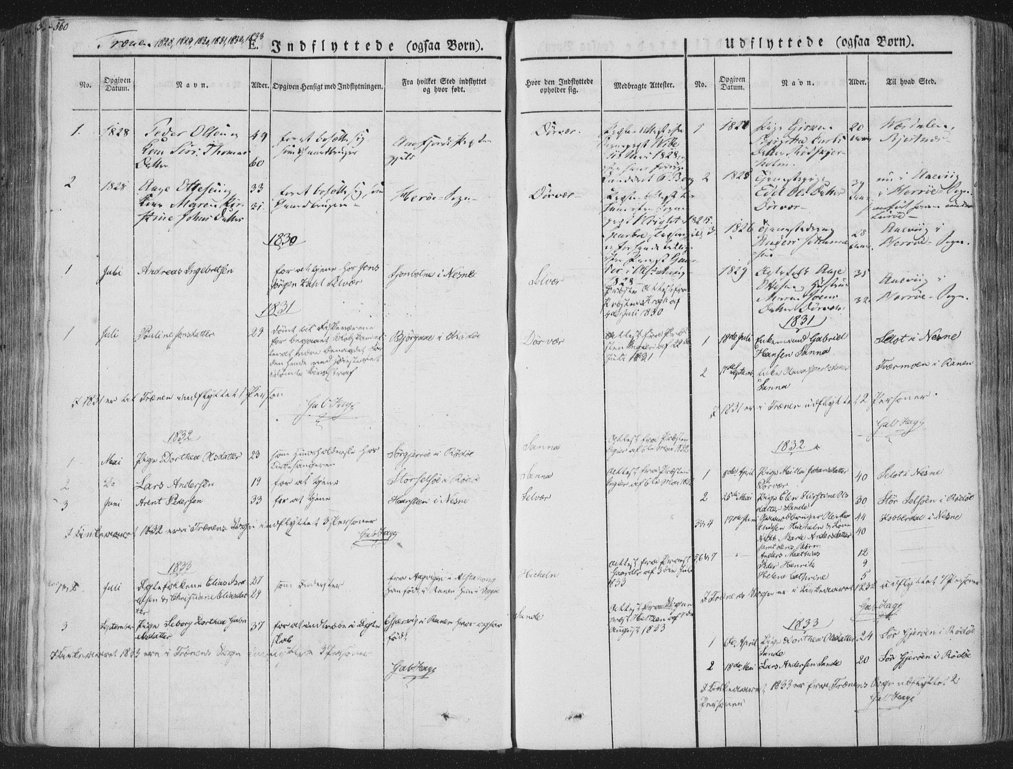 Ministerialprotokoller, klokkerbøker og fødselsregistre - Nordland, SAT/A-1459/839/L0566: Parish register (official) no. 839A03, 1825-1862, p. 560