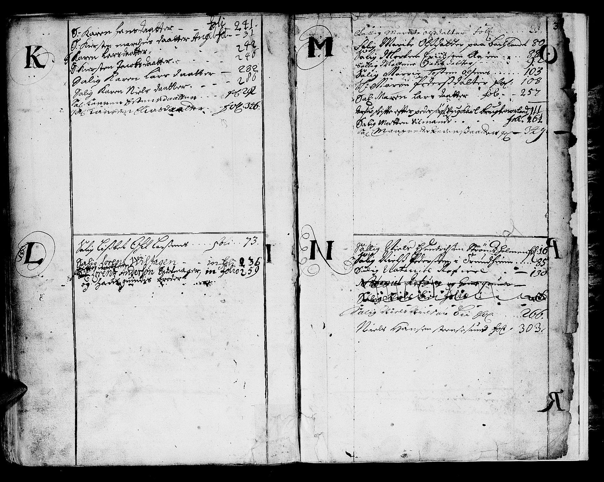 Trondheim byfogd, AV/SAT-A-0003/1/3/3A/L0002: Skifteprotokoll - gml.nr.2. (m/ register), 1684-1690