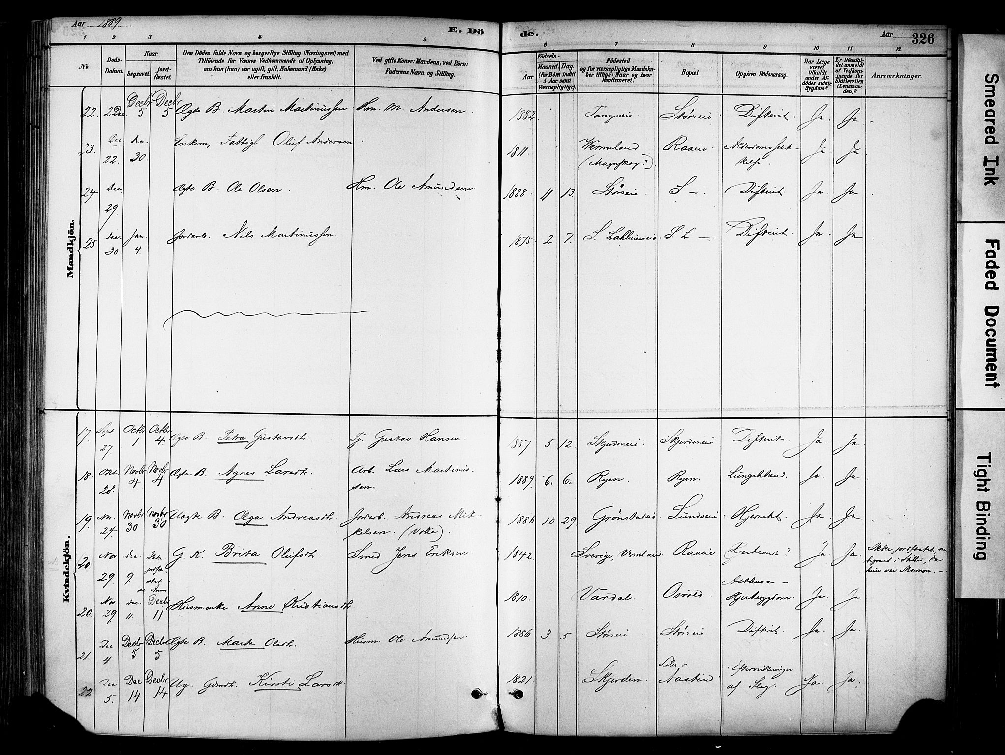 Stange prestekontor, AV/SAH-PREST-002/K/L0017: Parish register (official) no. 17, 1880-1893, p. 326