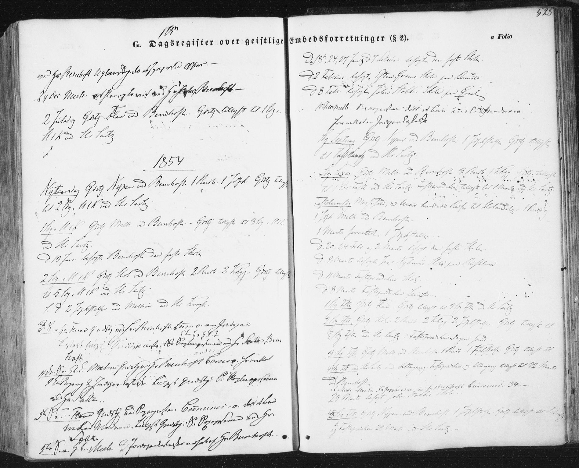 Ministerialprotokoller, klokkerbøker og fødselsregistre - Sør-Trøndelag, SAT/A-1456/691/L1076: Parish register (official) no. 691A08, 1852-1861, p. 528