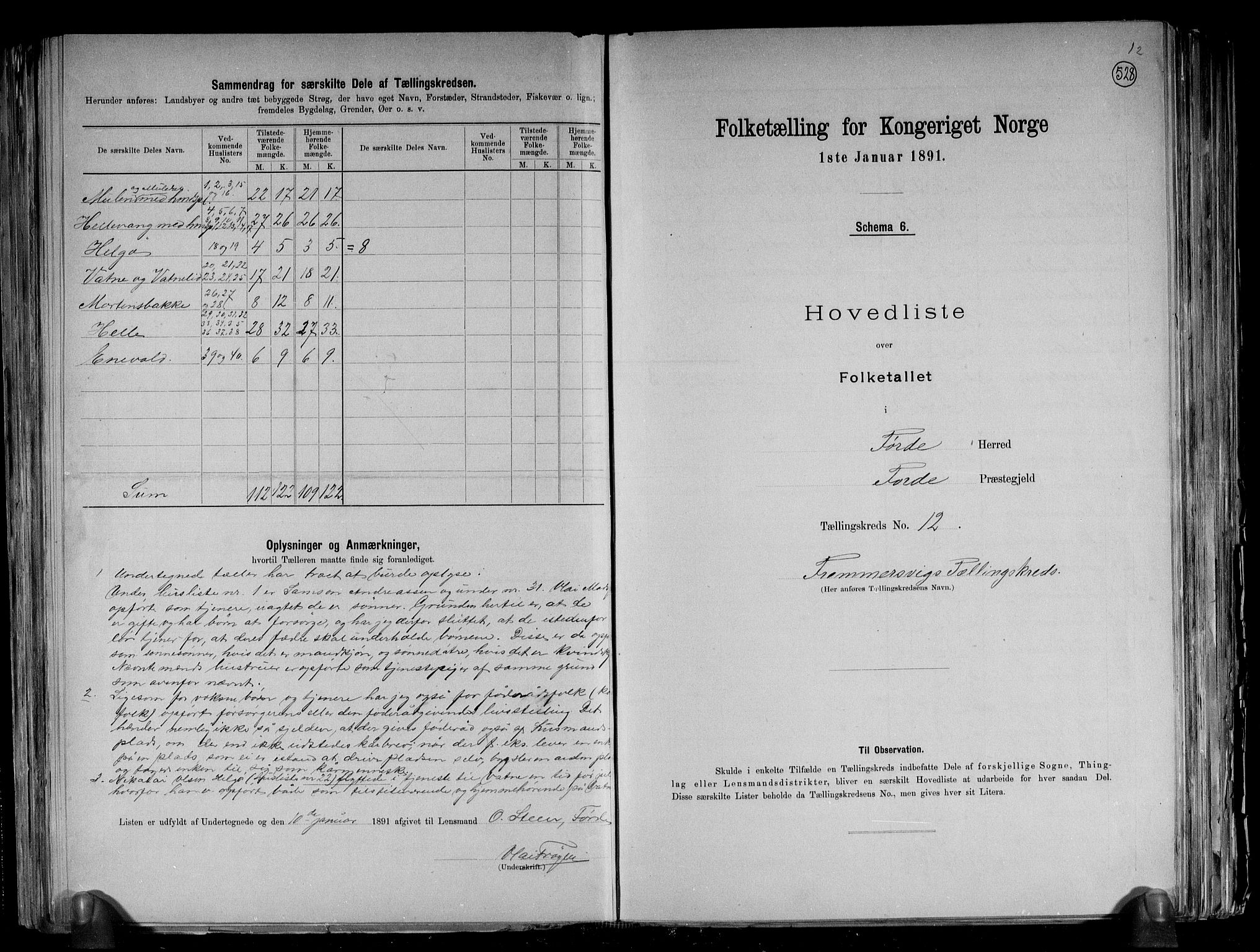 RA, 1891 census for 1432 Førde, 1891, p. 28