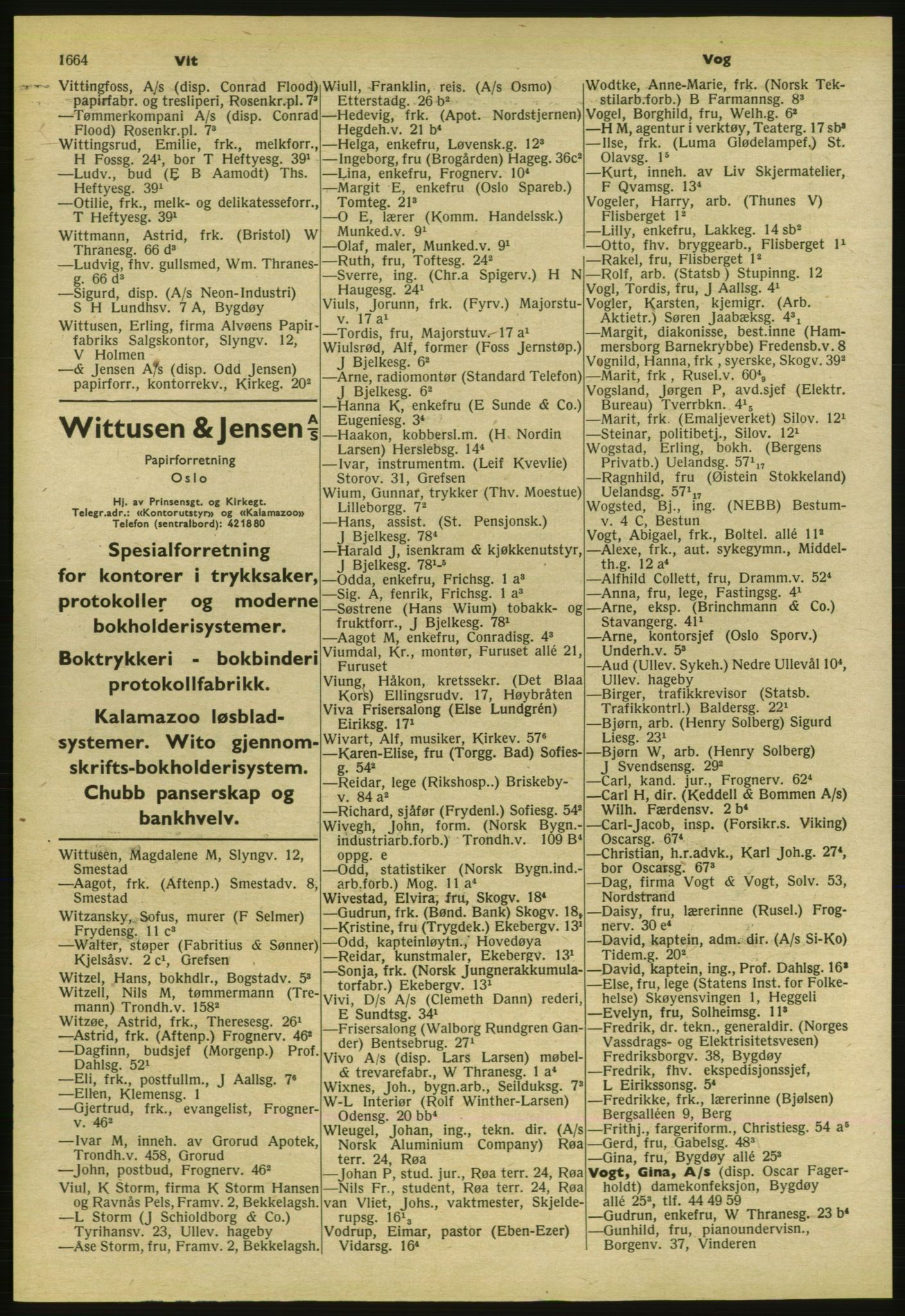 Kristiania/Oslo adressebok, PUBL/-, 1954, p. 1664