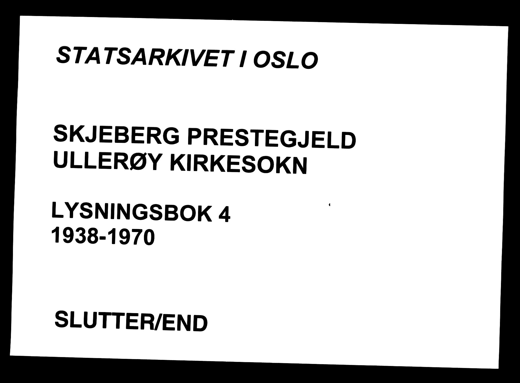 Skjeberg prestekontor Kirkebøker, AV/SAO-A-10923/H/Ha/L0004: Banns register no. I 4, 1938-1970