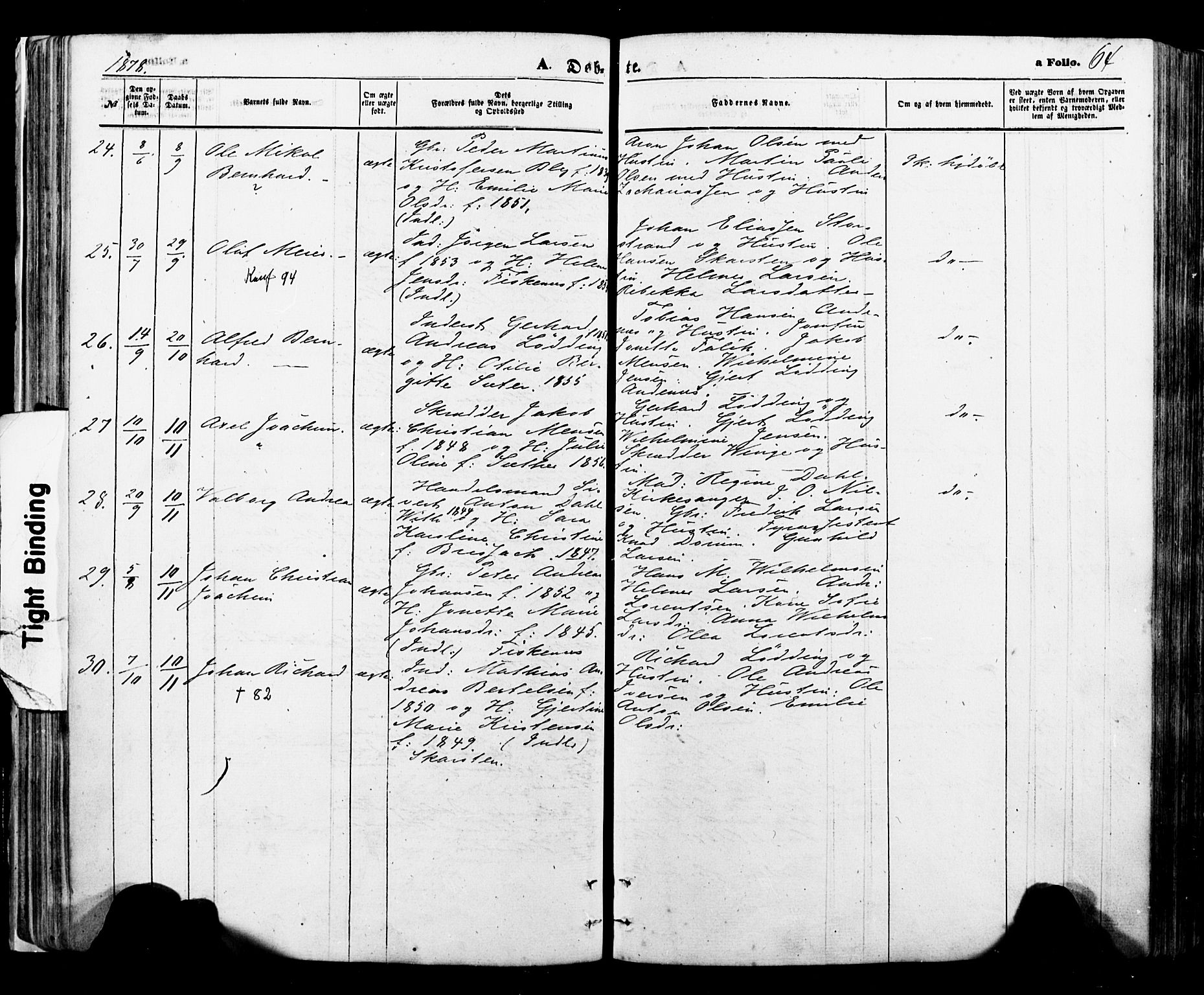 Ministerialprotokoller, klokkerbøker og fødselsregistre - Nordland, AV/SAT-A-1459/897/L1398: Parish register (official) no. 897A05 /2, 1867-1880, p. 64