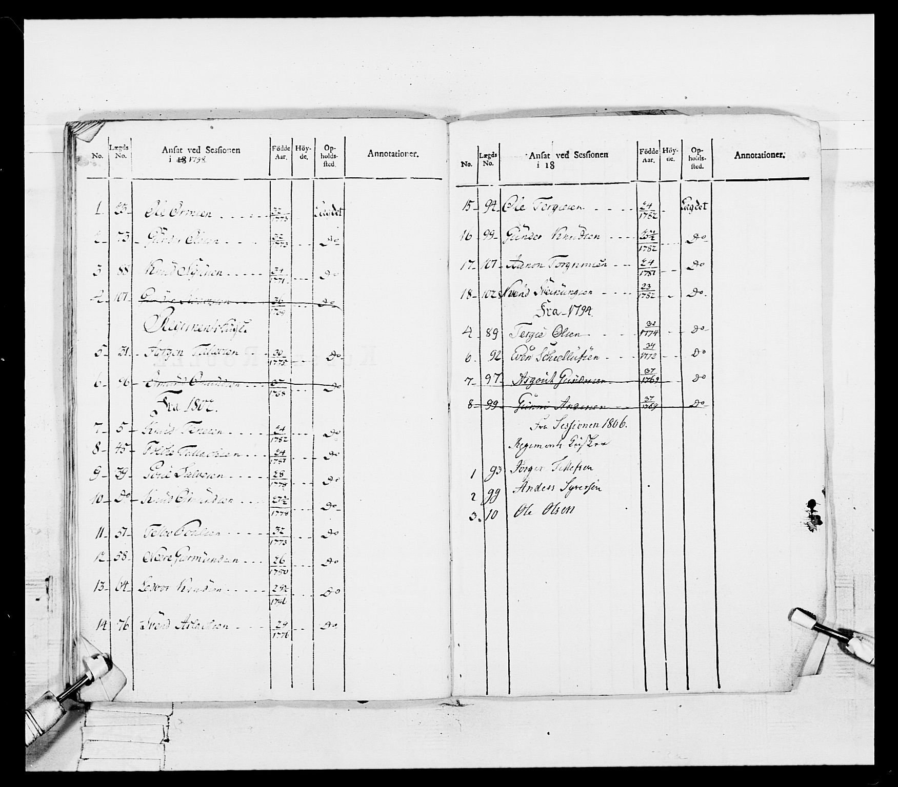 Generalitets- og kommissariatskollegiet, Det kongelige norske kommissariatskollegium, AV/RA-EA-5420/E/Eh/L0109: Vesterlenske nasjonale infanteriregiment, 1806, p. 42