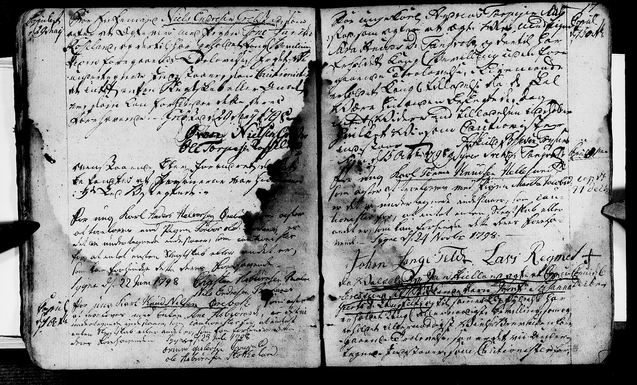 Søgne sokneprestkontor, SAK/1111-0037/F/Fa/Fab/L0007: Parish register (official) no. A 7, 1791-1851, p. 17