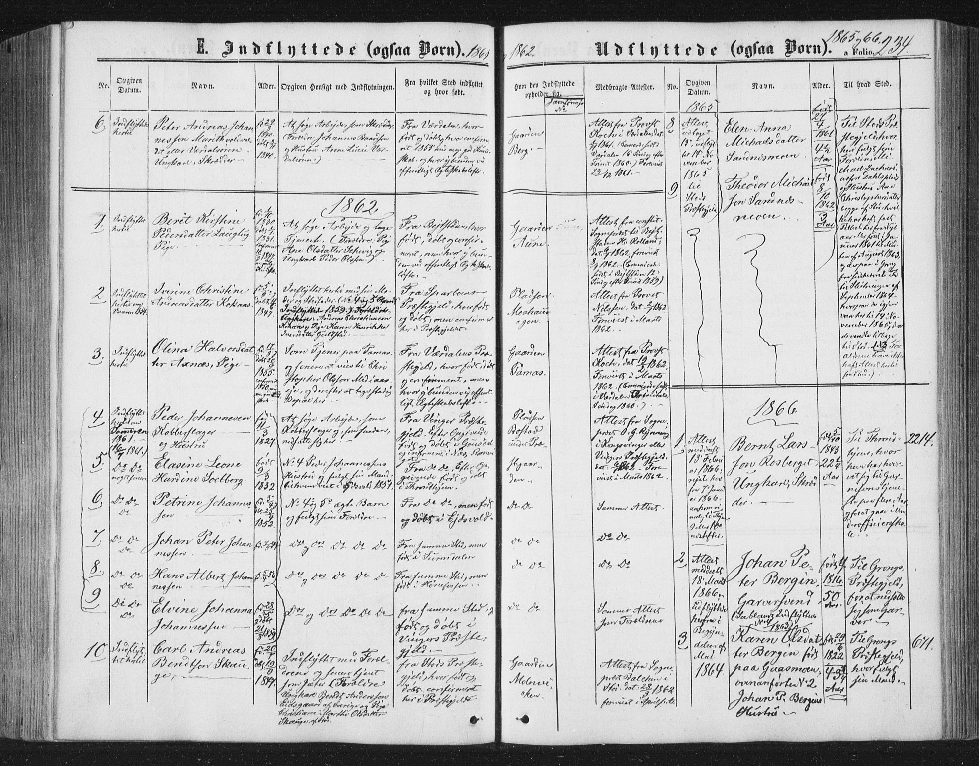 Ministerialprotokoller, klokkerbøker og fødselsregistre - Nord-Trøndelag, AV/SAT-A-1458/749/L0472: Parish register (official) no. 749A06, 1857-1873, p. 234