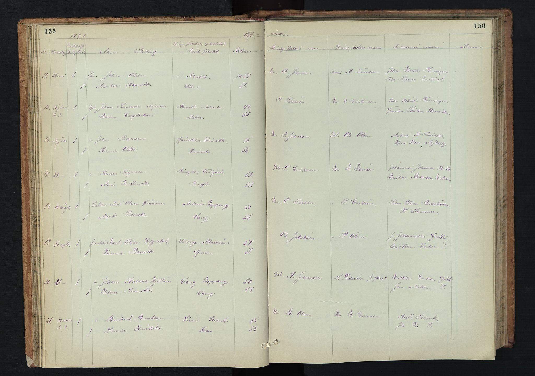 Stor-Elvdal prestekontor, AV/SAH-PREST-052/H/Ha/Hab/L0002: Parish register (copy) no. 2, 1860-1894, p. 155-156