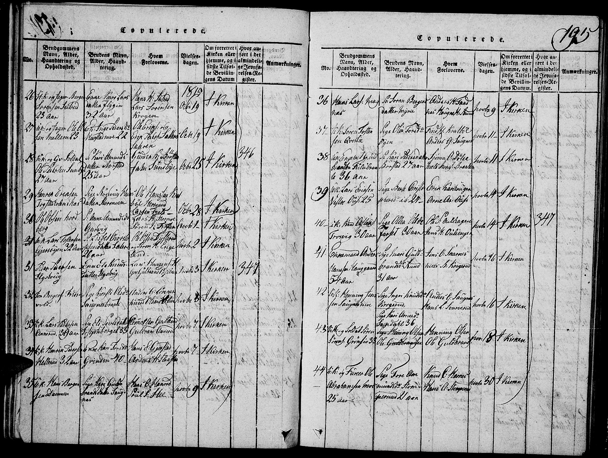 Strøm-Odalen prestekontor, AV/SAH-PREST-028/H/Ha/Hab/L0001: Parish register (copy) no. 1, 1813-1825, p. 195