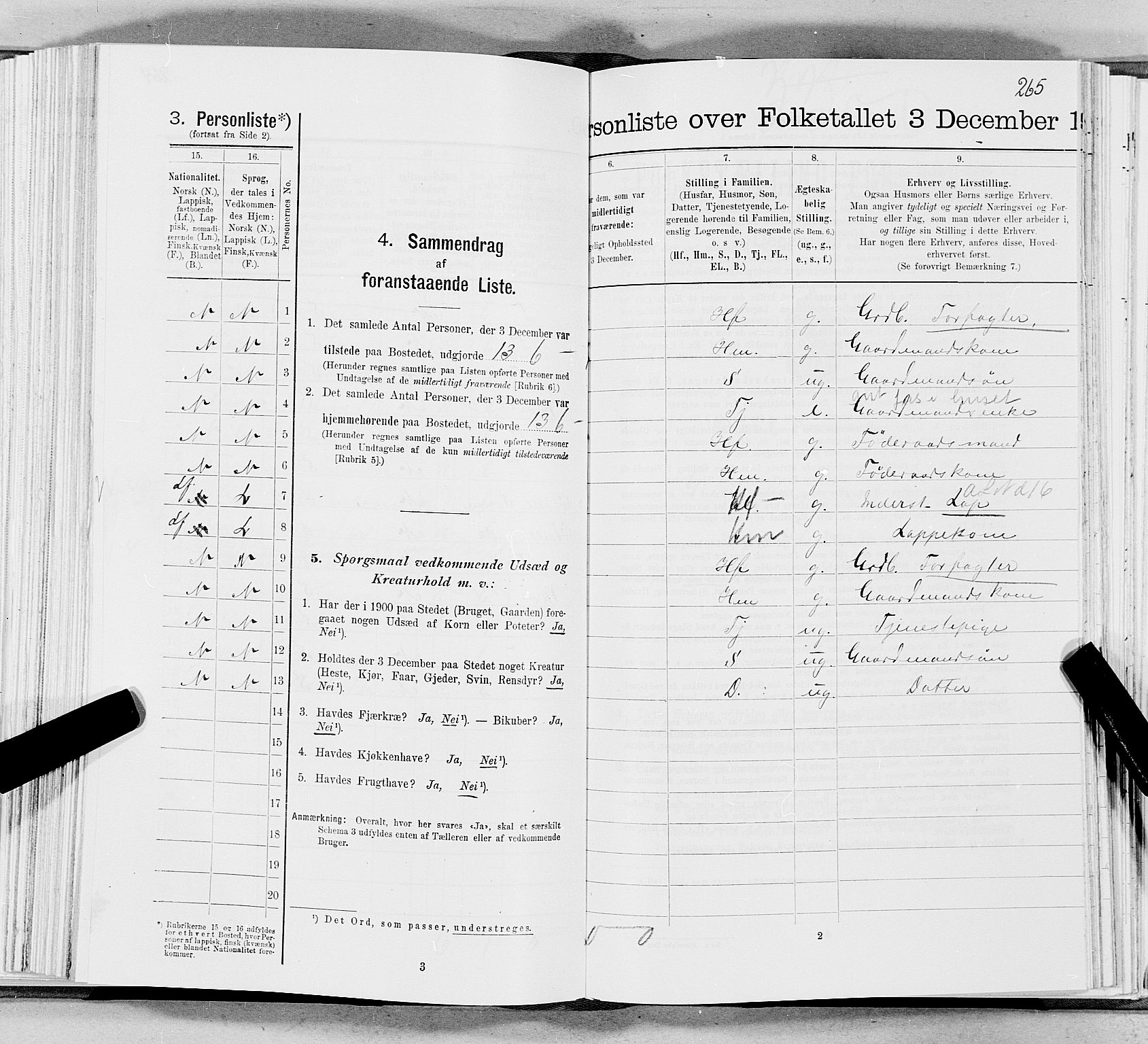 SAT, 1900 census for Gildeskål, 1900, p. 780