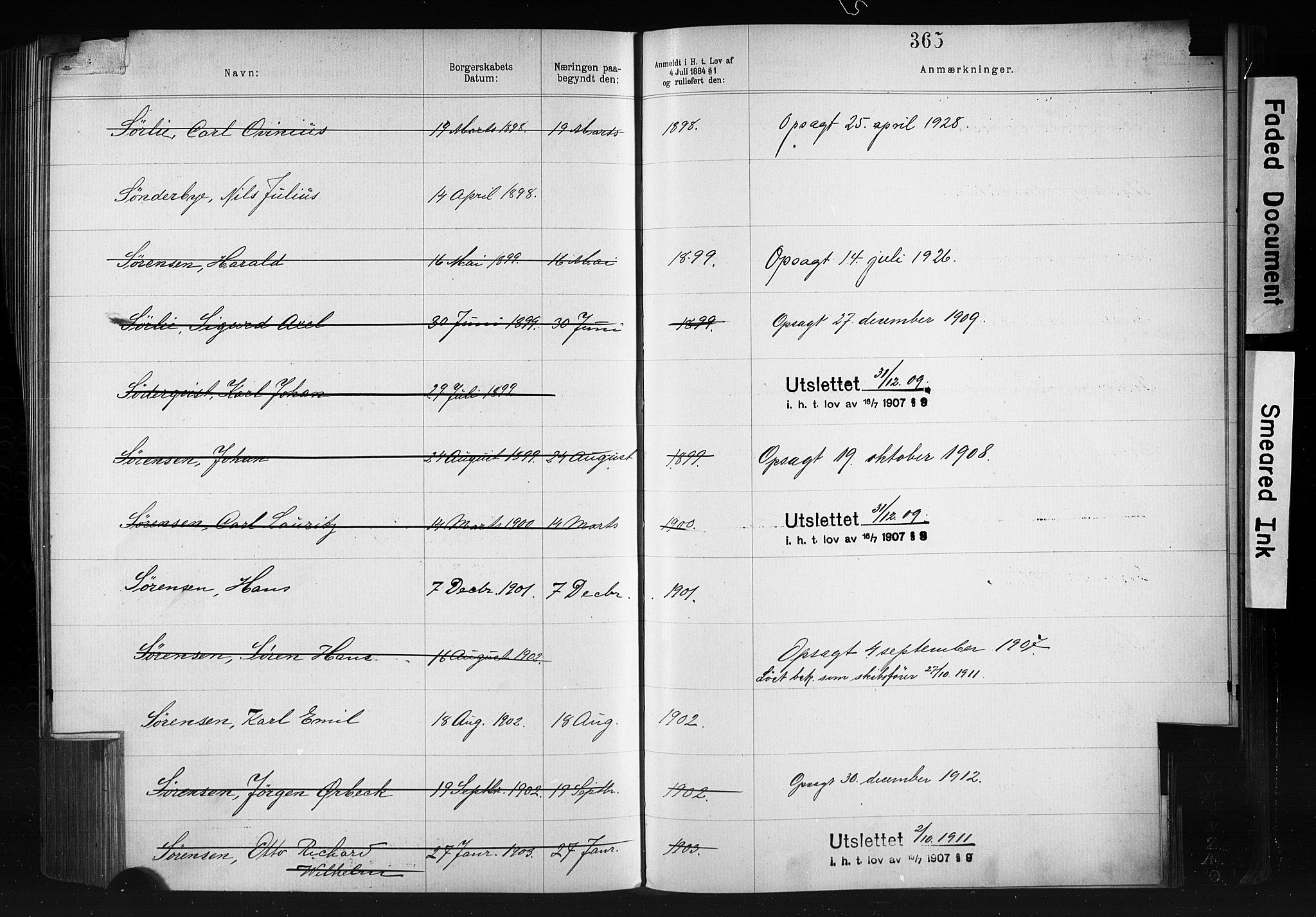 Kristiania magistrat, AV/SAO-A-10711/F/Fb/L0007: Borgerrulle, 1879-1909, p. 276