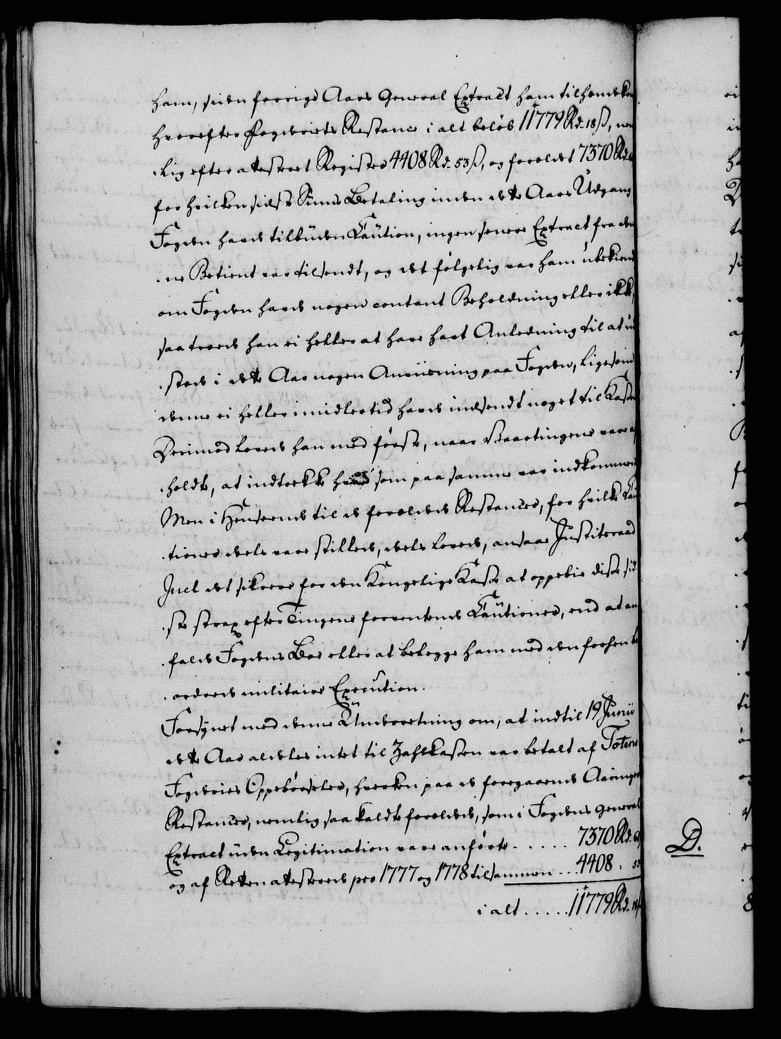 Rentekammeret, Kammerkanselliet, RA/EA-3111/G/Gf/Gfa/L0061: Norsk relasjons- og resolusjonsprotokoll (merket RK 52.61), 1779, p. 410