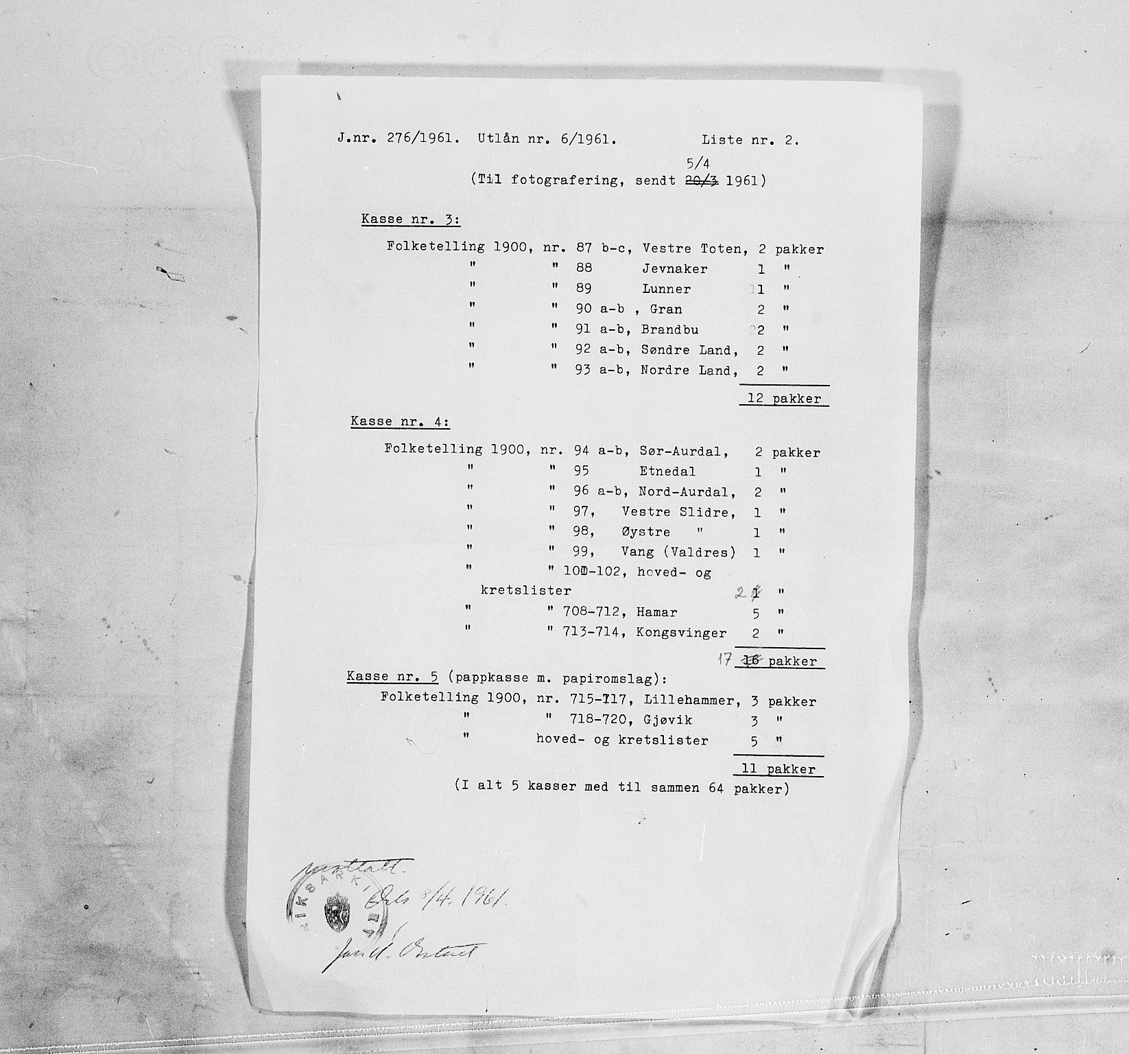 SAH, 1900 census for Lillehammer, 1900, p. 27