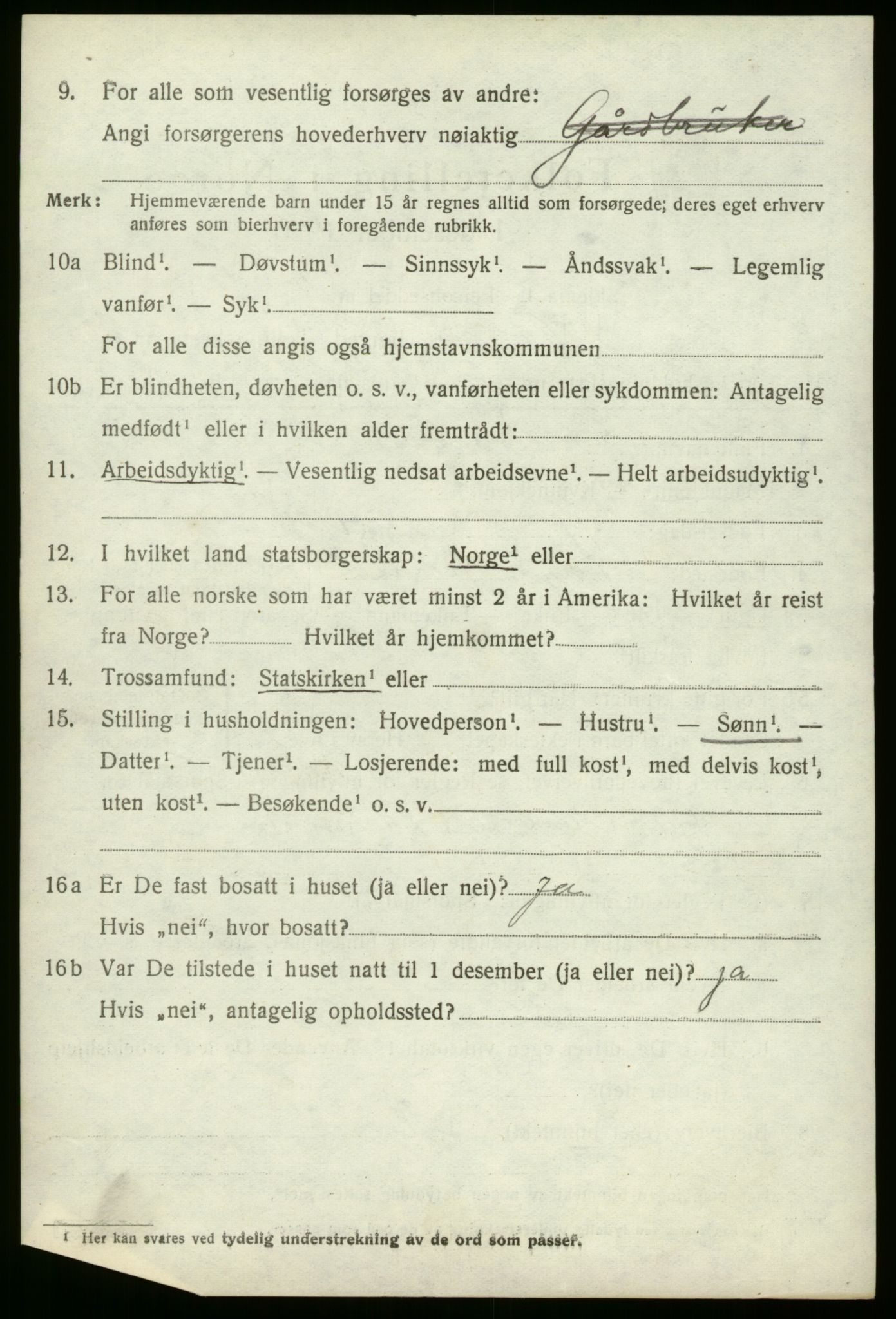 SAB, 1920 census for Stryn, 1920, p. 4173