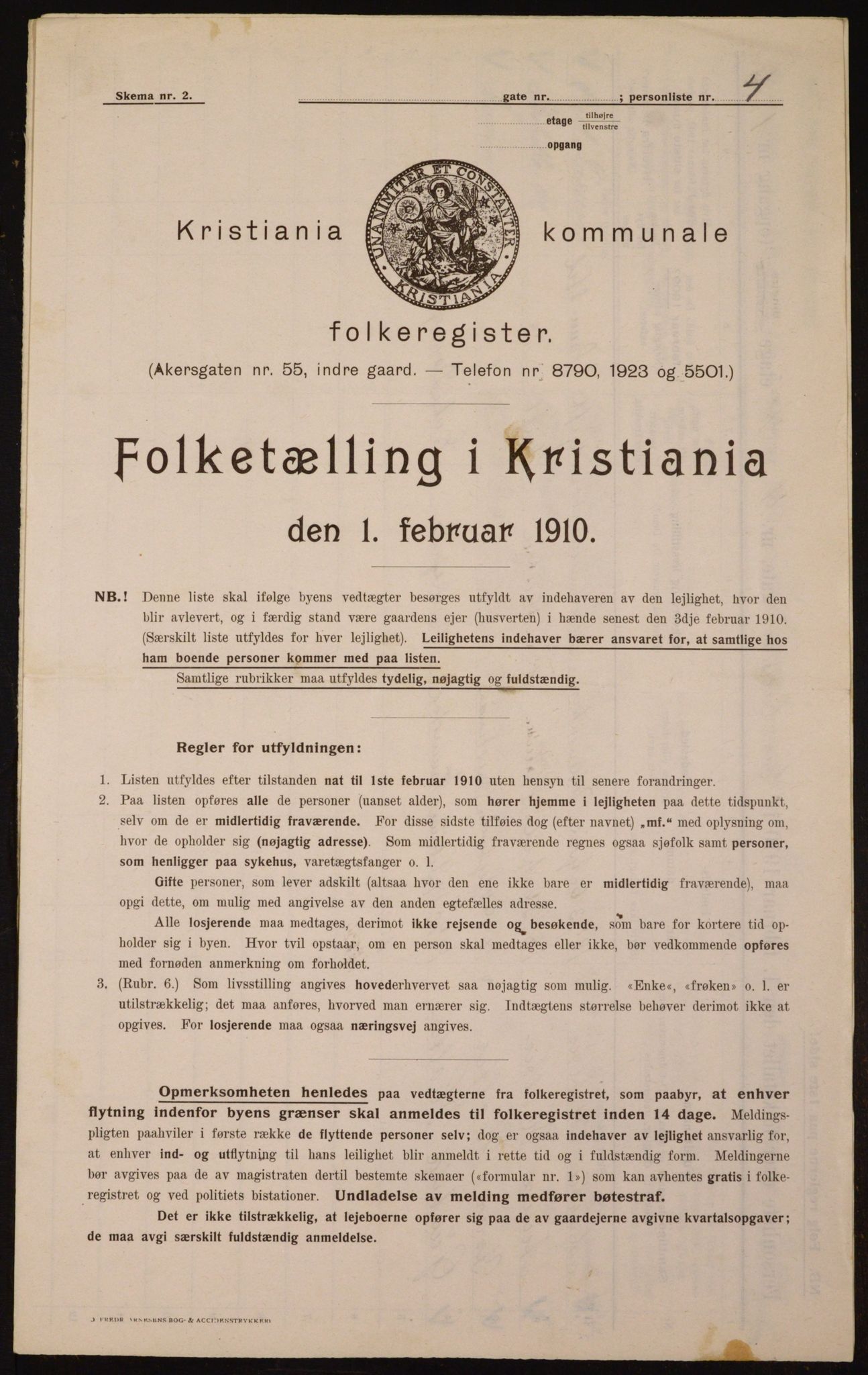 OBA, Municipal Census 1910 for Kristiania, 1910, p. 45681