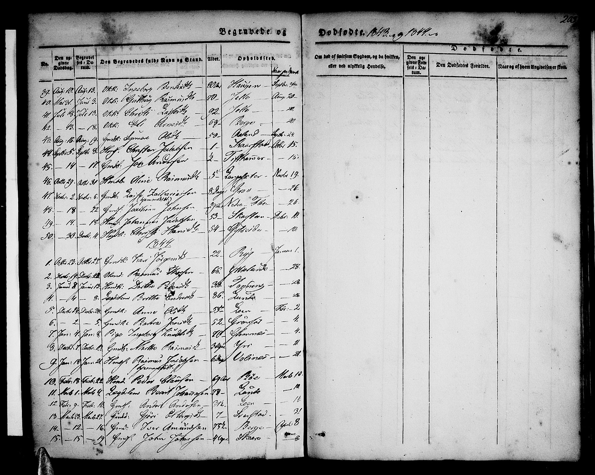 Stryn Sokneprestembete, SAB/A-82501: Parish register (official) no. A 1, 1832-1845, p. 203