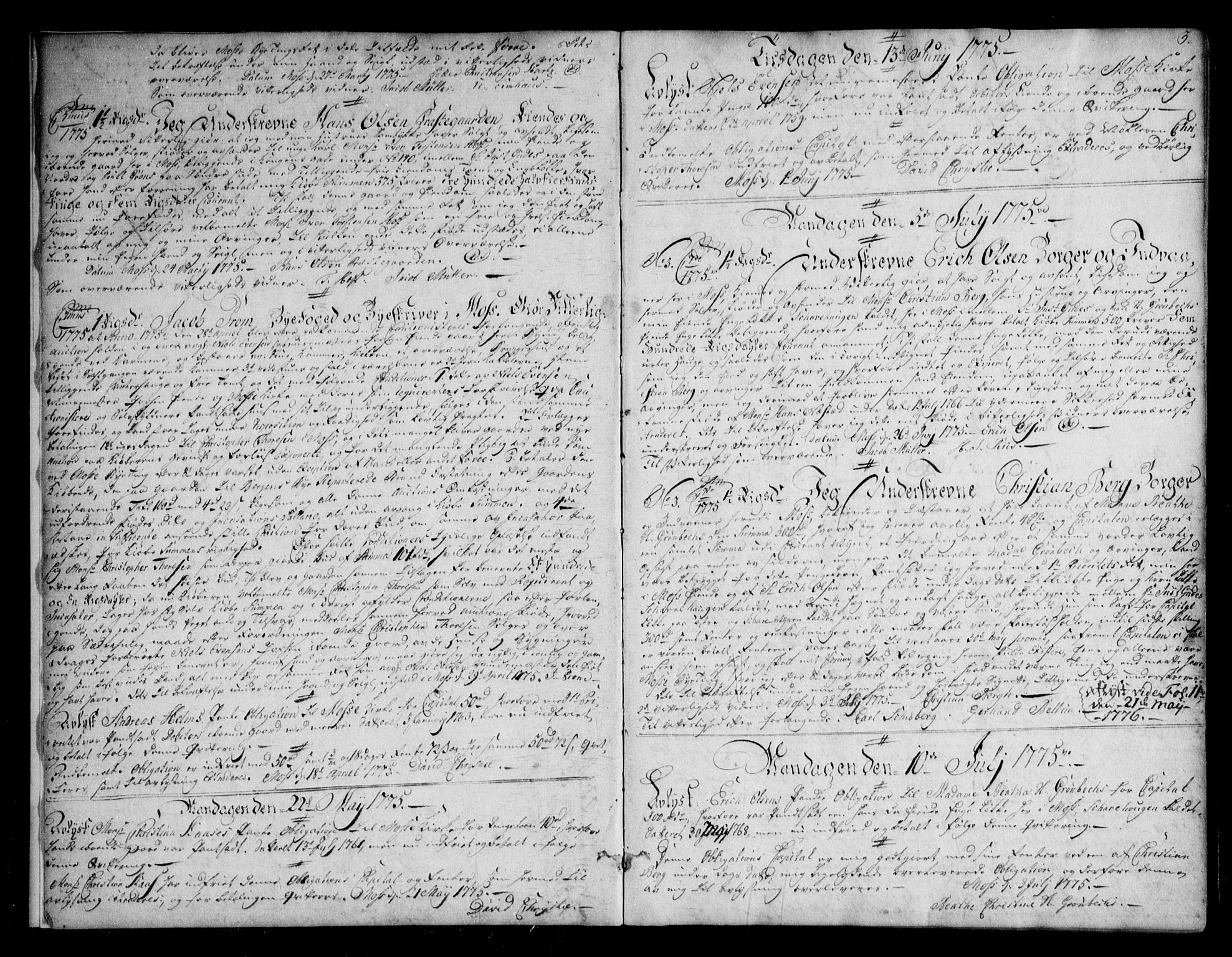 Moss byfogd, SAO/A-10863/G/Gb/L0002: Mortgage book no. 2, 1775-1801, p. 3