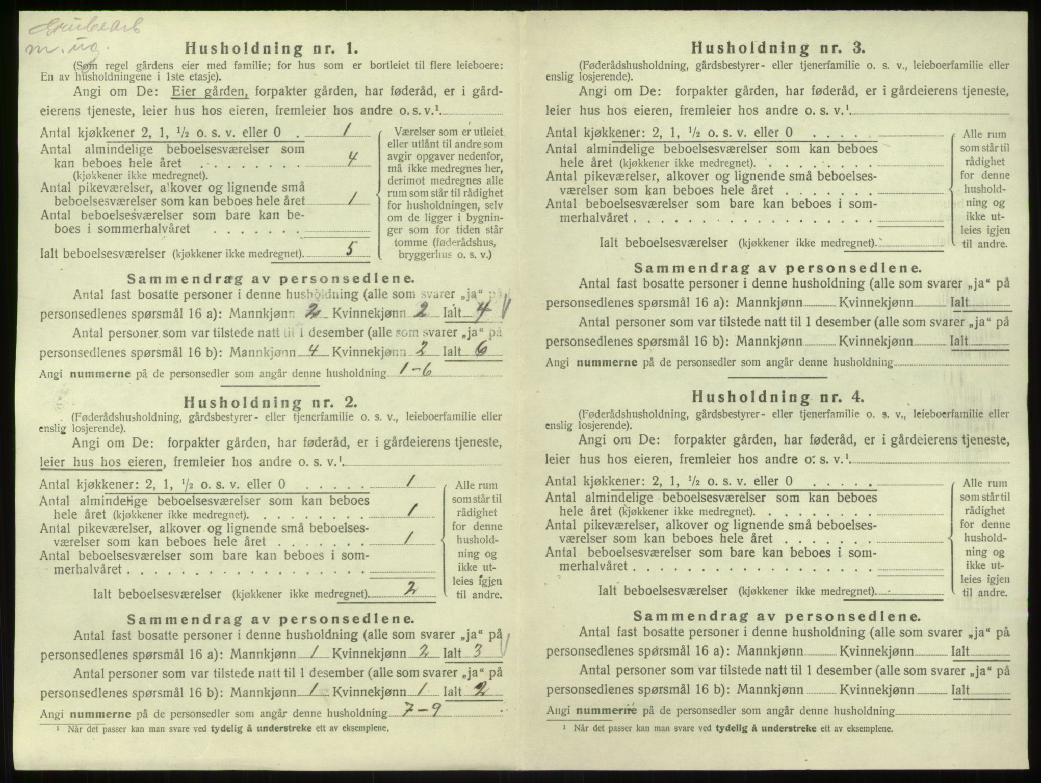 SAB, 1920 census for Hosanger, 1920, p. 146