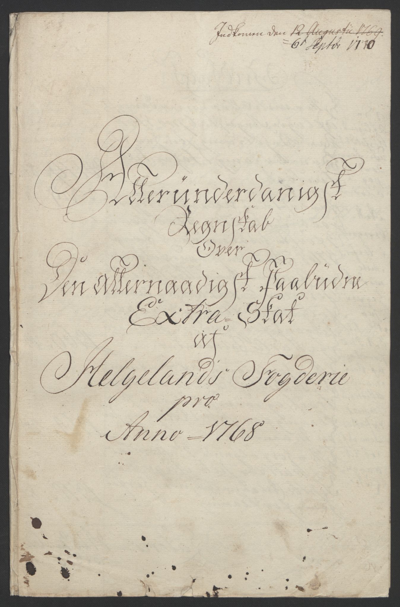 Rentekammeret inntil 1814, Reviderte regnskaper, Fogderegnskap, RA/EA-4092/R65/L4573: Ekstraskatten Helgeland, 1762-1772, p. 167