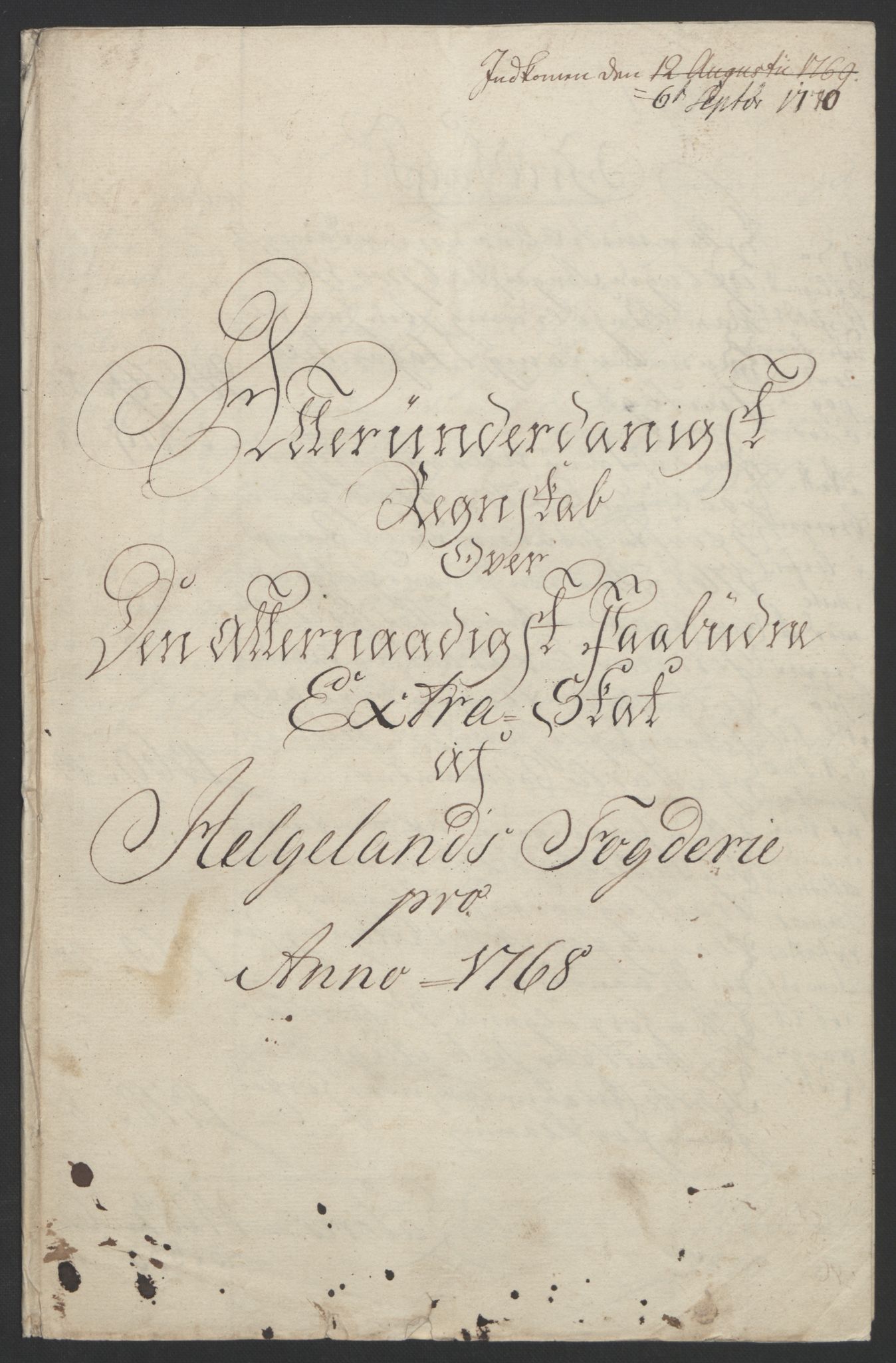 Rentekammeret inntil 1814, Reviderte regnskaper, Fogderegnskap, AV/RA-EA-4092/R65/L4573: Ekstraskatten Helgeland, 1762-1772, p. 167