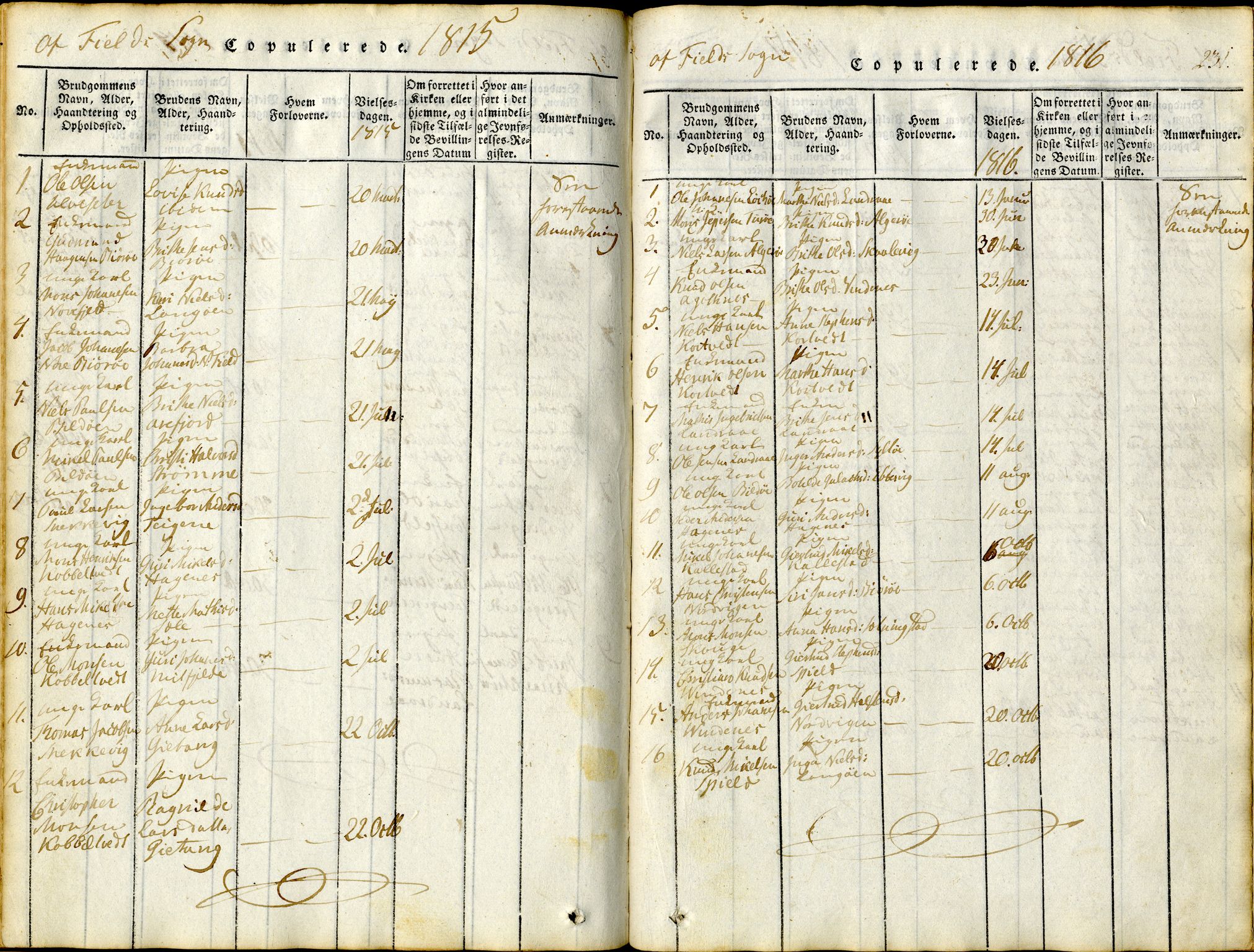 Sund sokneprestembete, SAB/A-99930: Parish register (official) no. A 11, 1814-1825, p. 231
