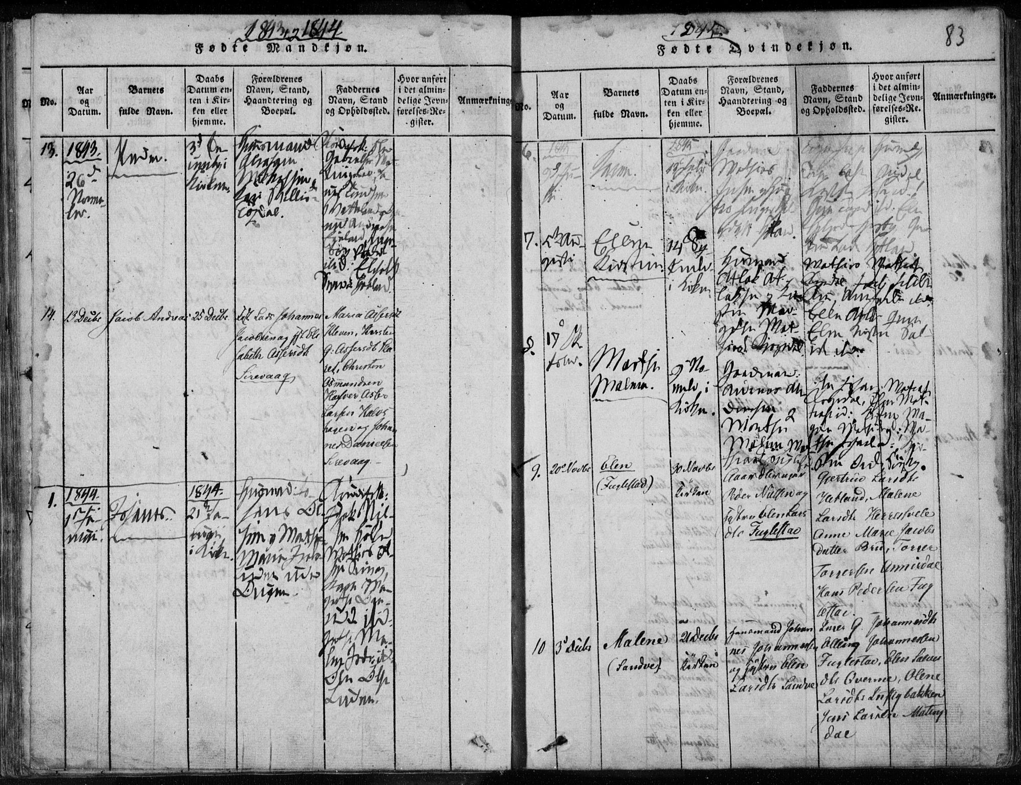 Eigersund sokneprestkontor, AV/SAST-A-101807/S08/L0008: Parish register (official) no. A 8, 1816-1847, p. 83