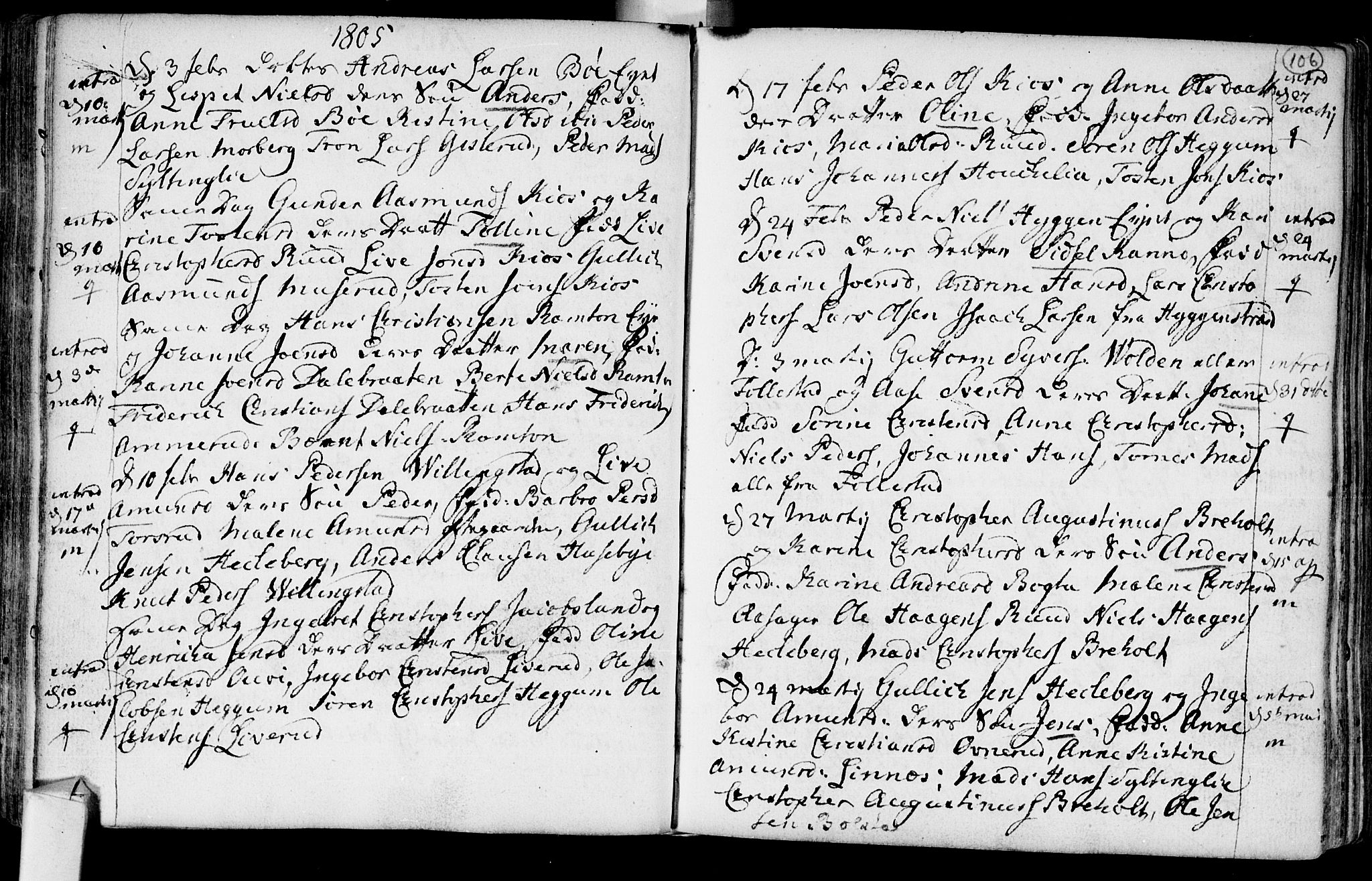 Røyken kirkebøker, AV/SAKO-A-241/F/Fa/L0003: Parish register (official) no. 3, 1782-1813, p. 106