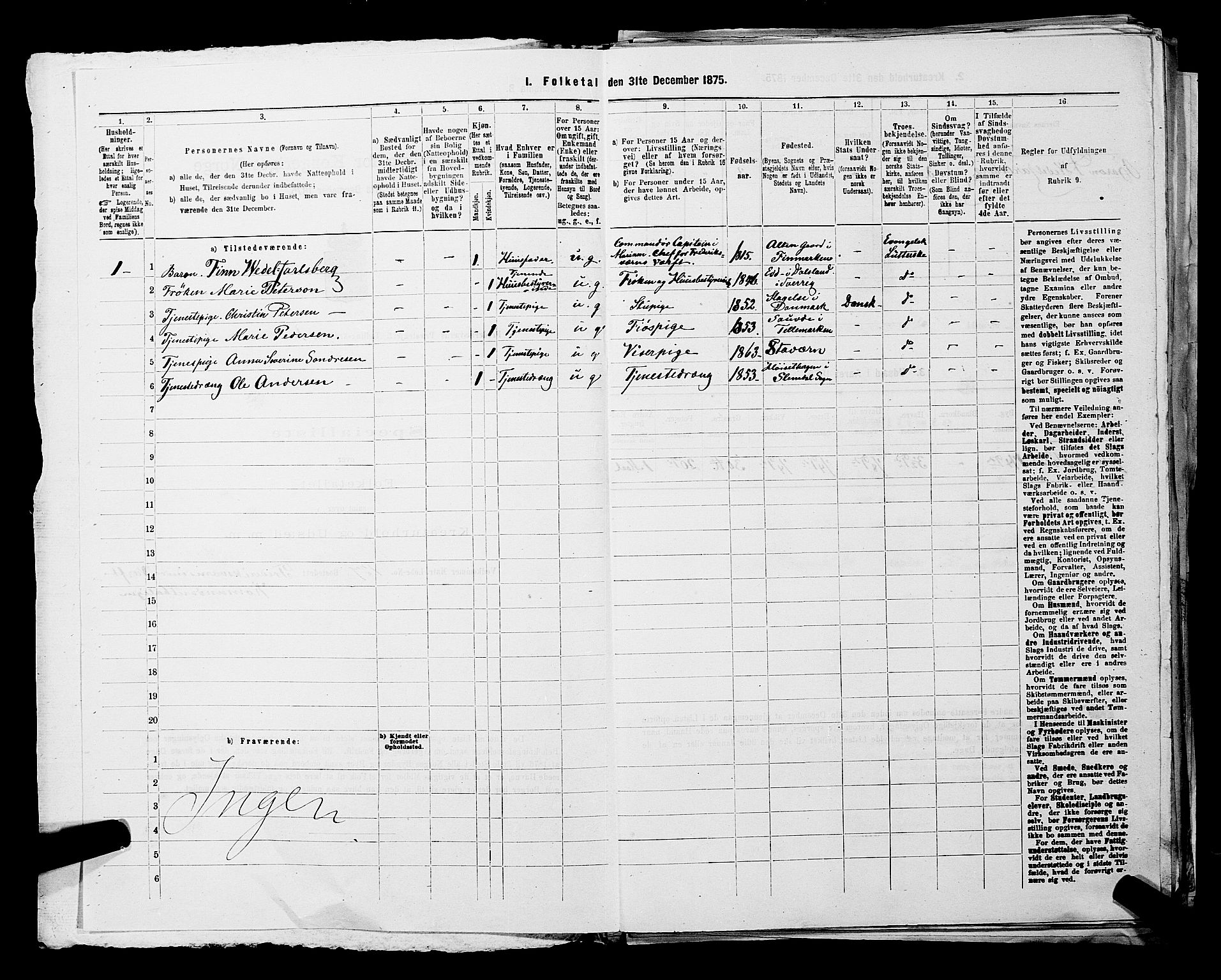 SAKO, 1875 census for 0798P Fredriksvern, 1875, p. 19