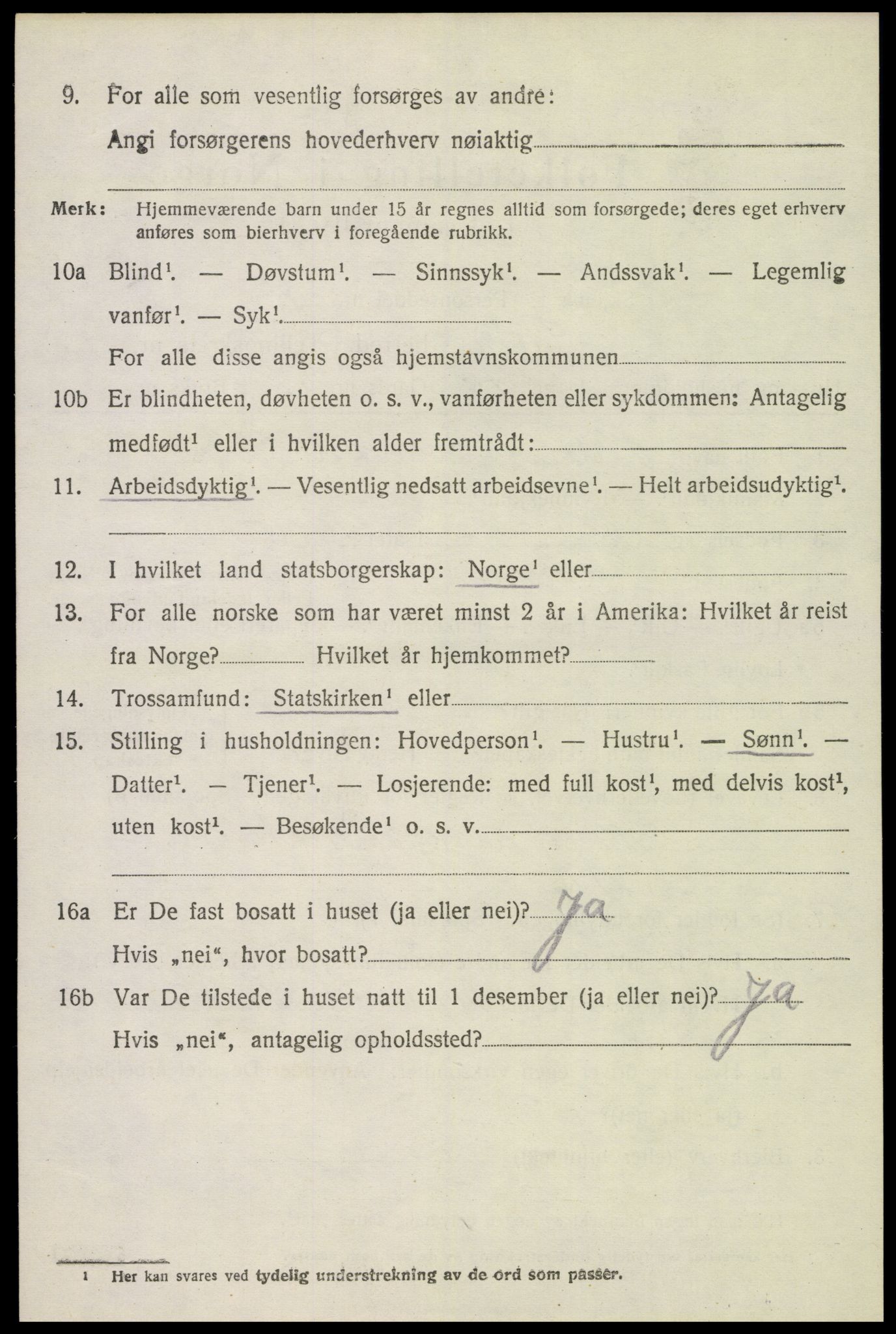 SAH, 1920 census for Furnes, 1920, p. 1826