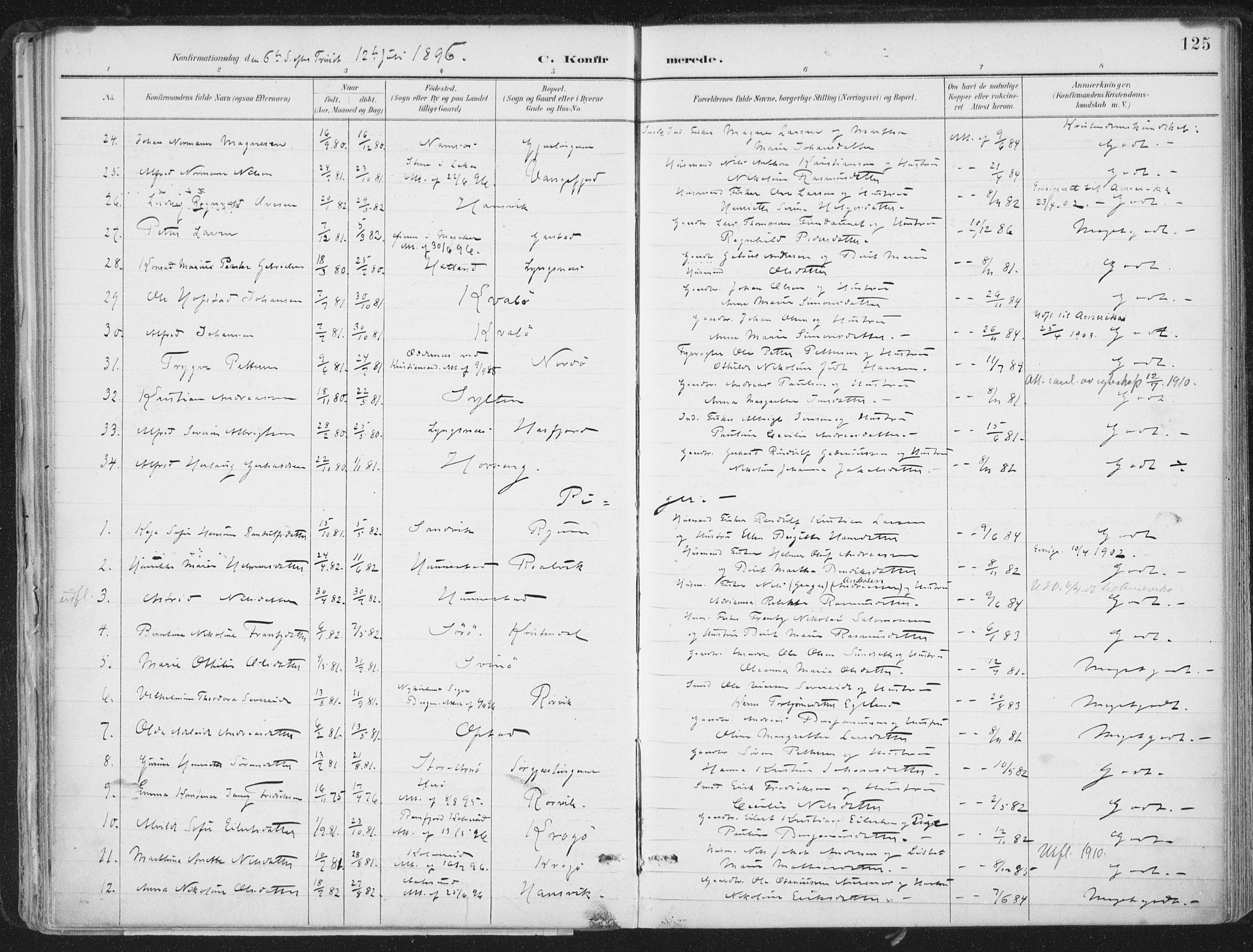 Ministerialprotokoller, klokkerbøker og fødselsregistre - Nord-Trøndelag, SAT/A-1458/786/L0687: Parish register (official) no. 786A03, 1888-1898, p. 125