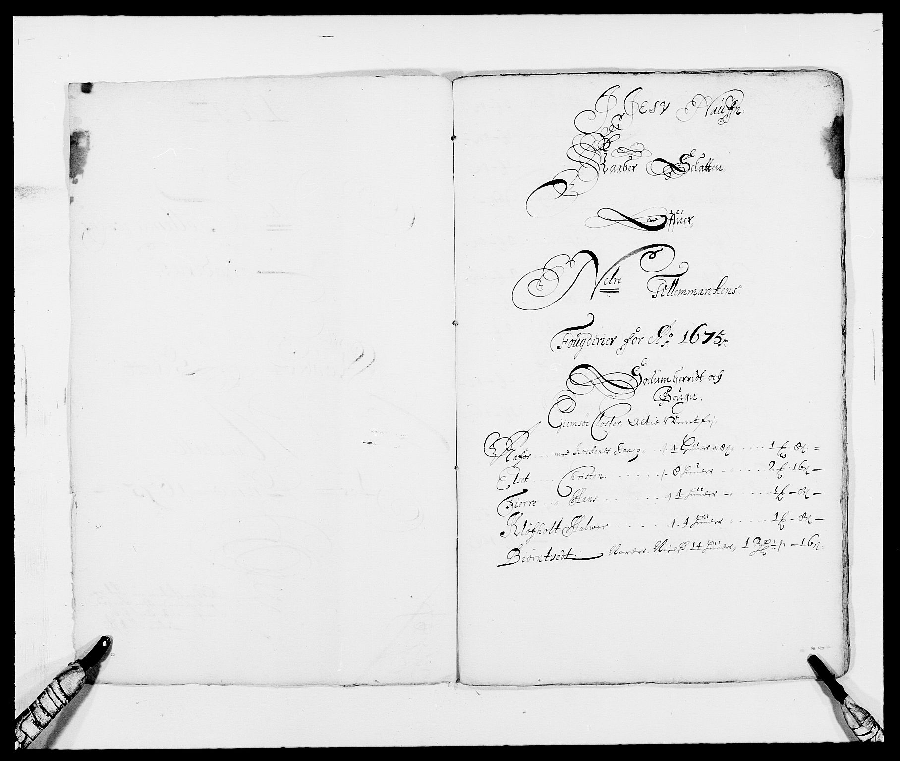 Rentekammeret inntil 1814, Reviderte regnskaper, Fogderegnskap, RA/EA-4092/R35/L2063: Fogderegnskap Øvre og Nedre Telemark, 1675, p. 133