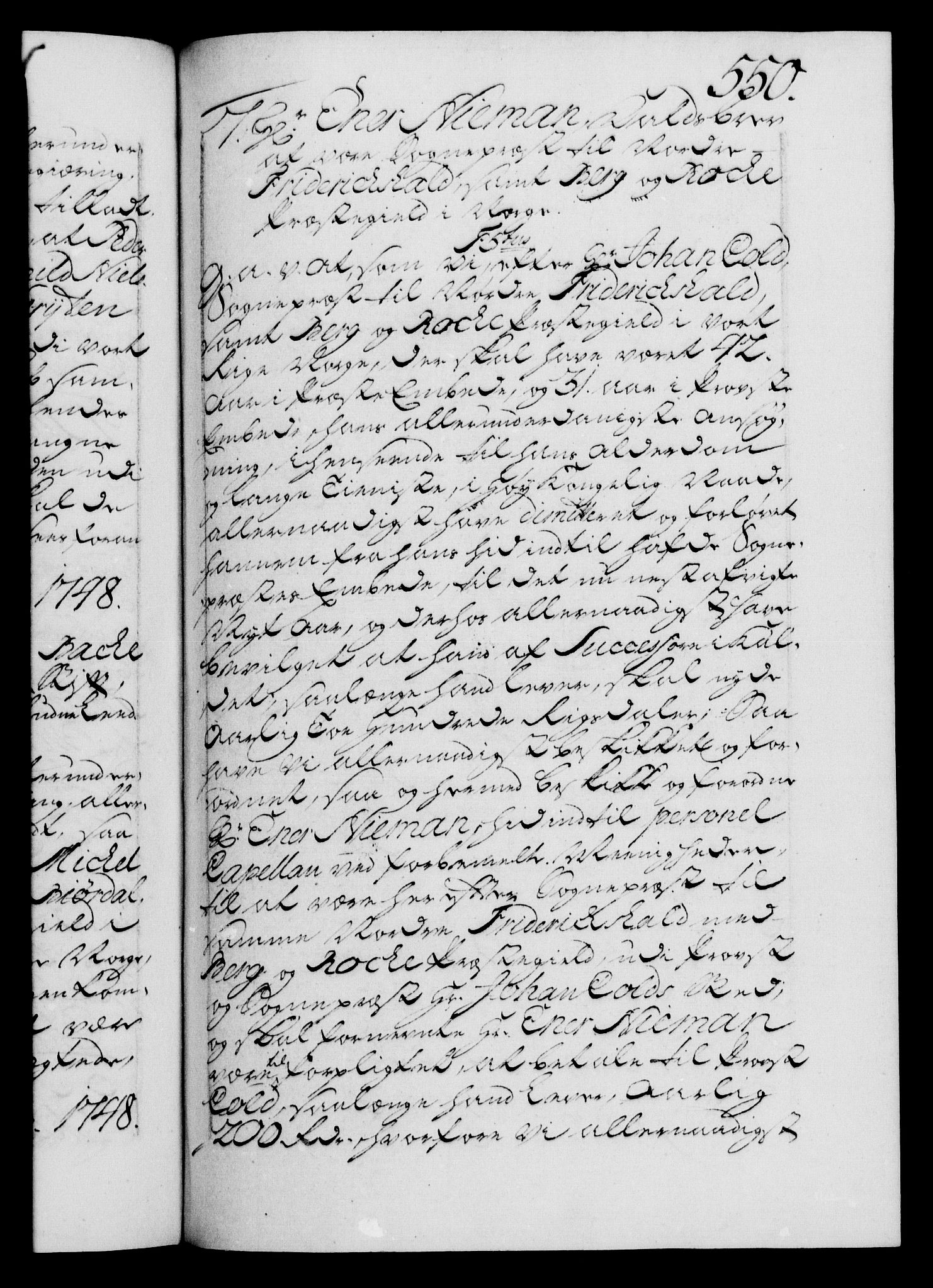 Danske Kanselli 1572-1799, AV/RA-EA-3023/F/Fc/Fca/Fcaa/L0035: Norske registre, 1746-1748, p. 550a