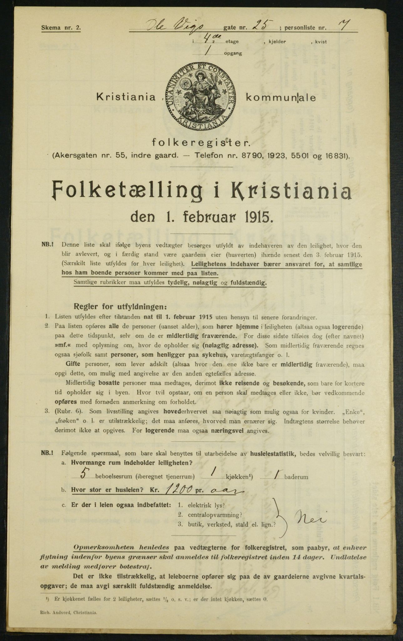 OBA, Municipal Census 1915 for Kristiania, 1915, p. 75190