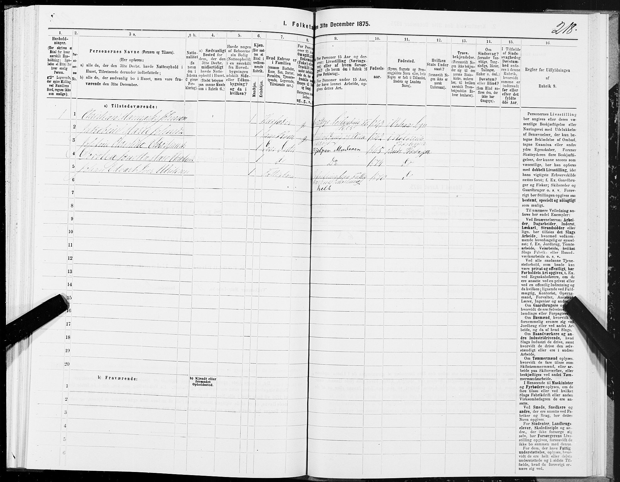 SAT, 1875 census for 1811P Bindal, 1875, p. 1218