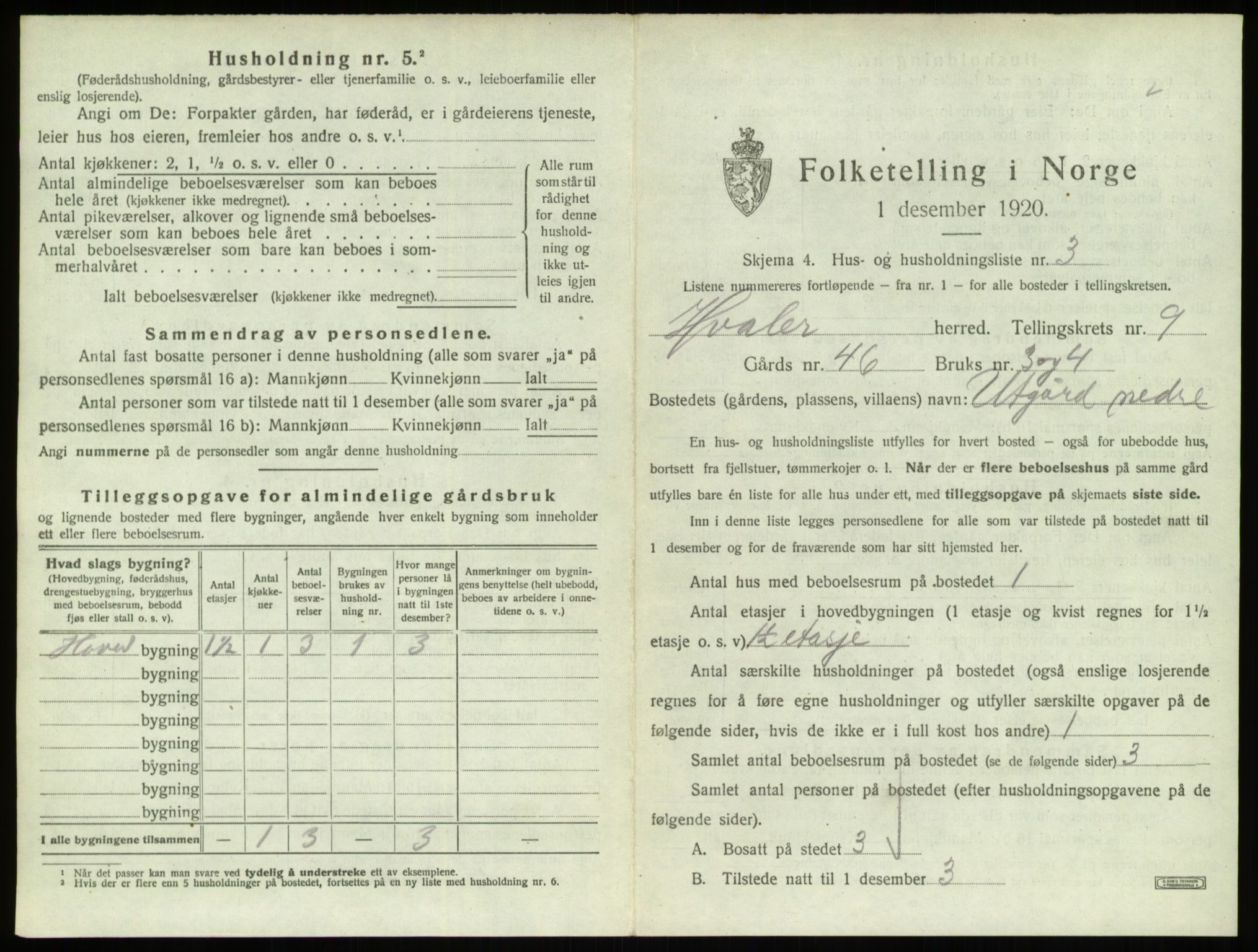 SAO, 1920 census for Hvaler, 1920, p. 1530