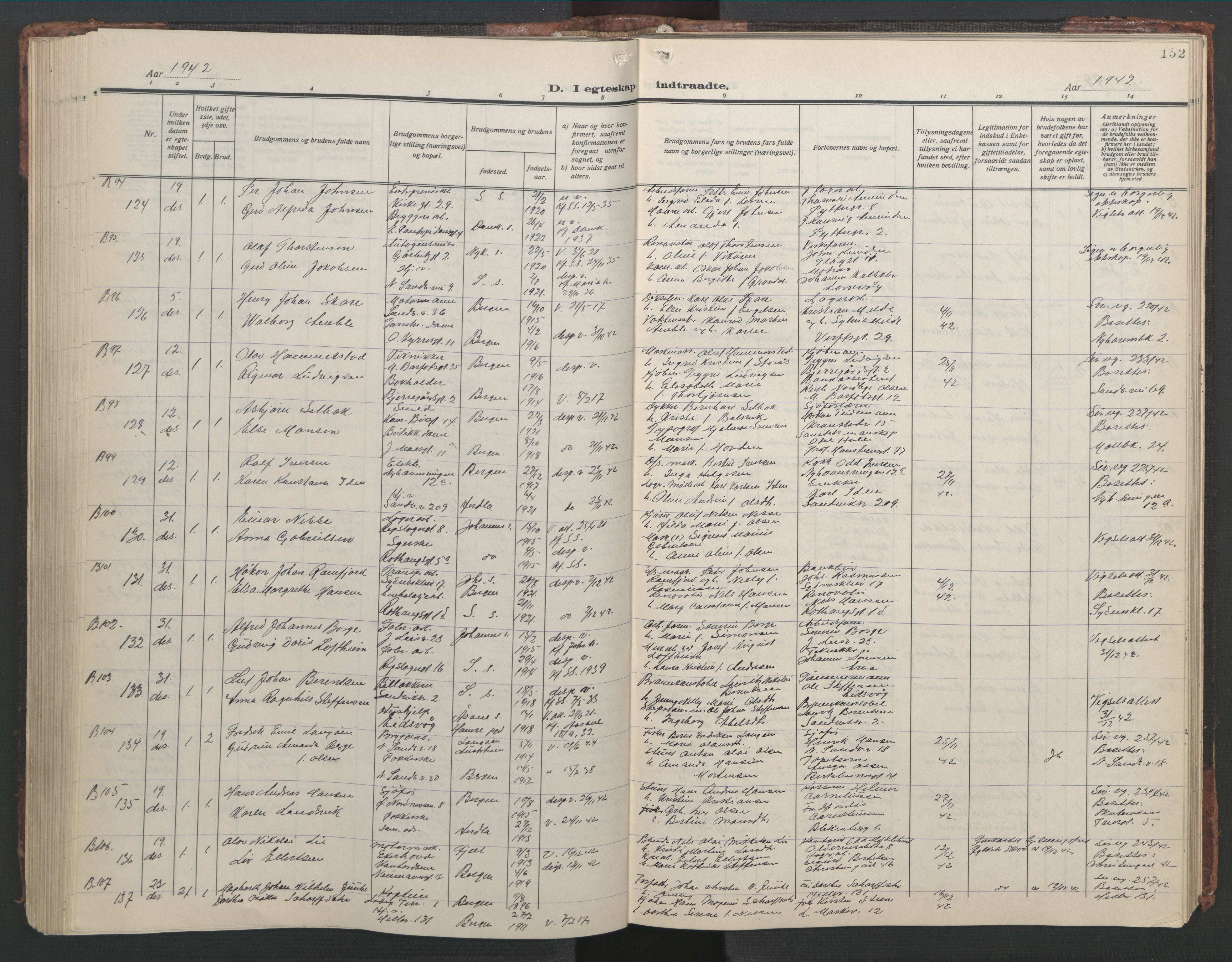 Sandviken Sokneprestembete, SAB/A-77601/H/Hb/L0015: Parish register (copy) no. D 2, 1929-1953, p. 151b-152a