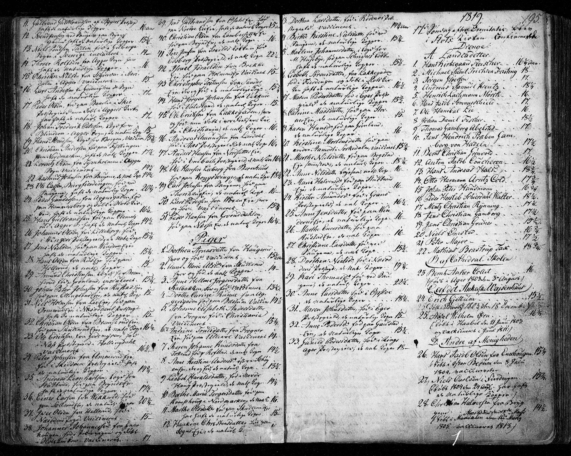Aker prestekontor kirkebøker, SAO/A-10861/F/L0011: Parish register (official) no. 11, 1810-1819, p. 195