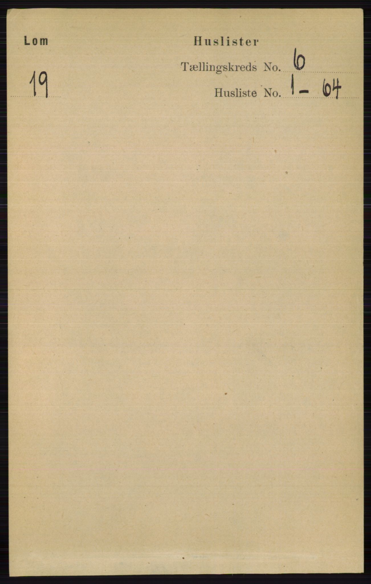 RA, 1891 census for 0514 Lom, 1891, p. 2303