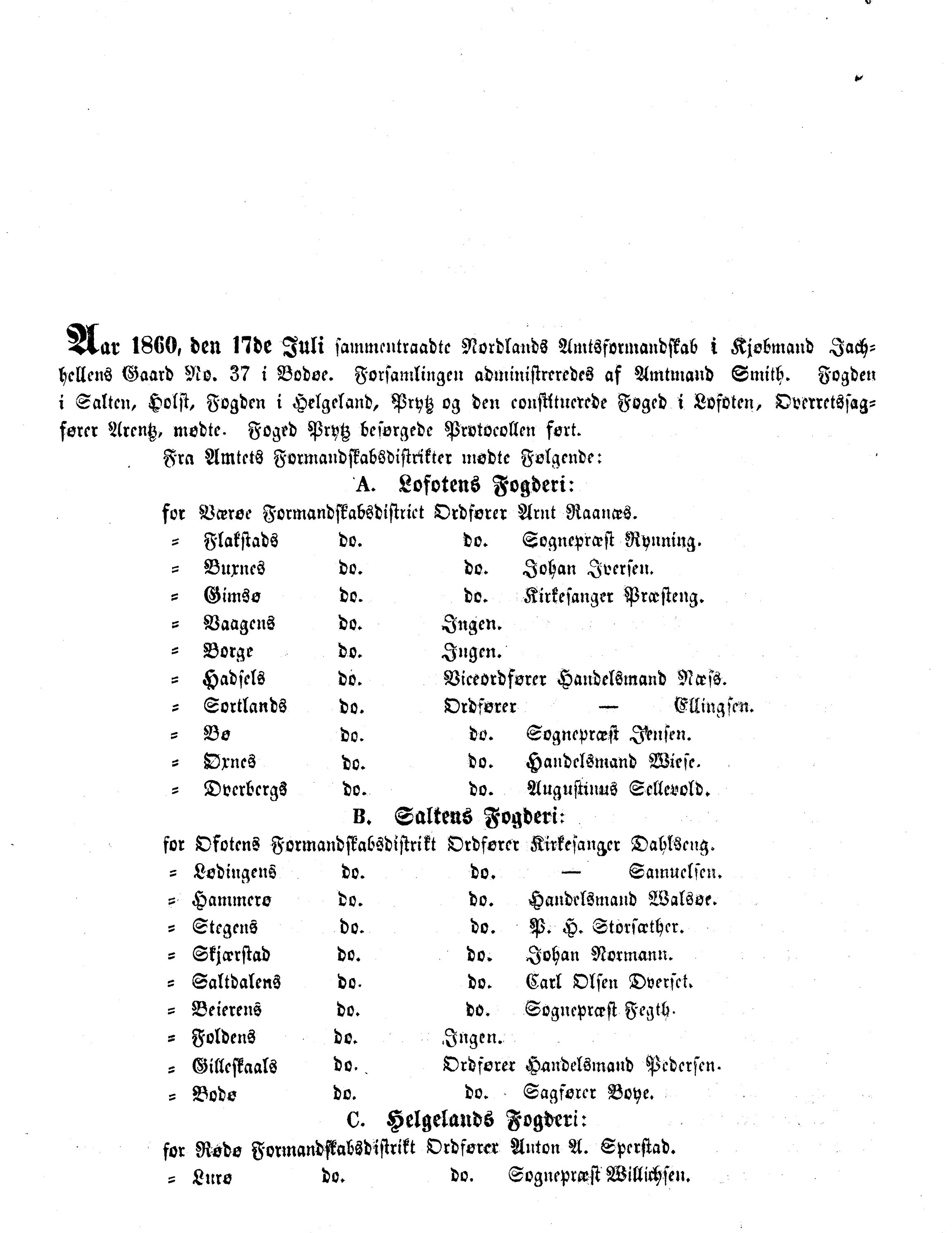 Nordland Fylkeskommune. Fylkestinget, AIN/NFK-17/176/A/Ac/L0003: Fylkestingsforhandlinger 1850-1860, 1850-1860