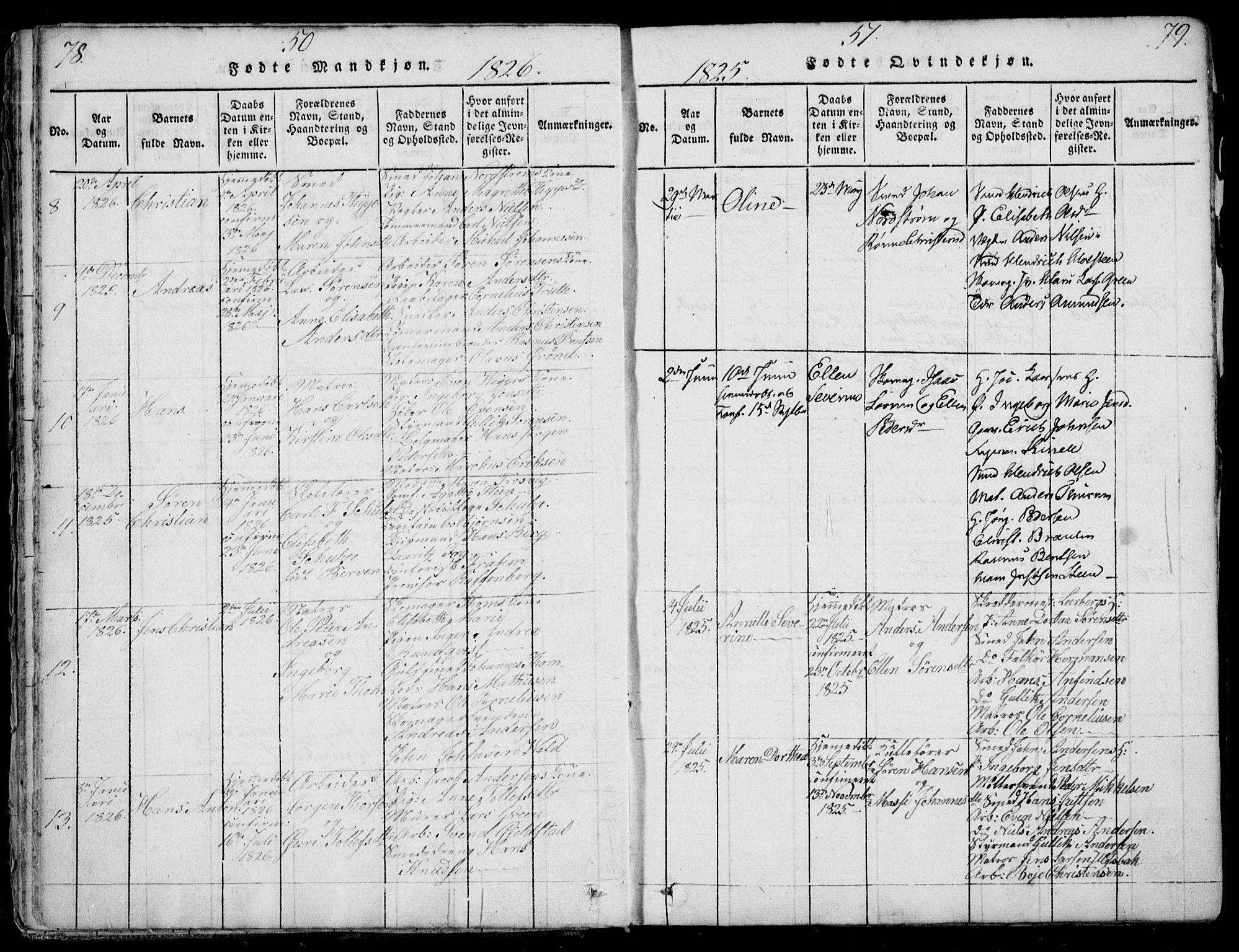 Larvik kirkebøker, AV/SAKO-A-352/F/Fb/L0002: Parish register (official) no. II 2, 1818-1842, p. 78-79