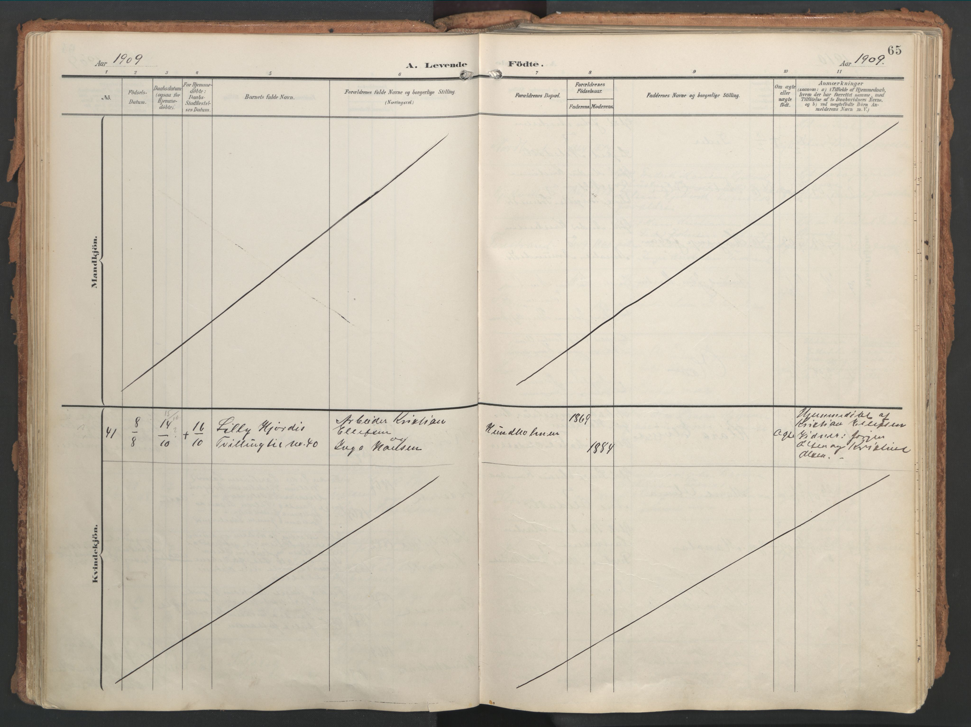 Ministerialprotokoller, klokkerbøker og fødselsregistre - Nordland, AV/SAT-A-1459/861/L0871: Parish register (official) no. 861A06, 1903-1916, p. 65